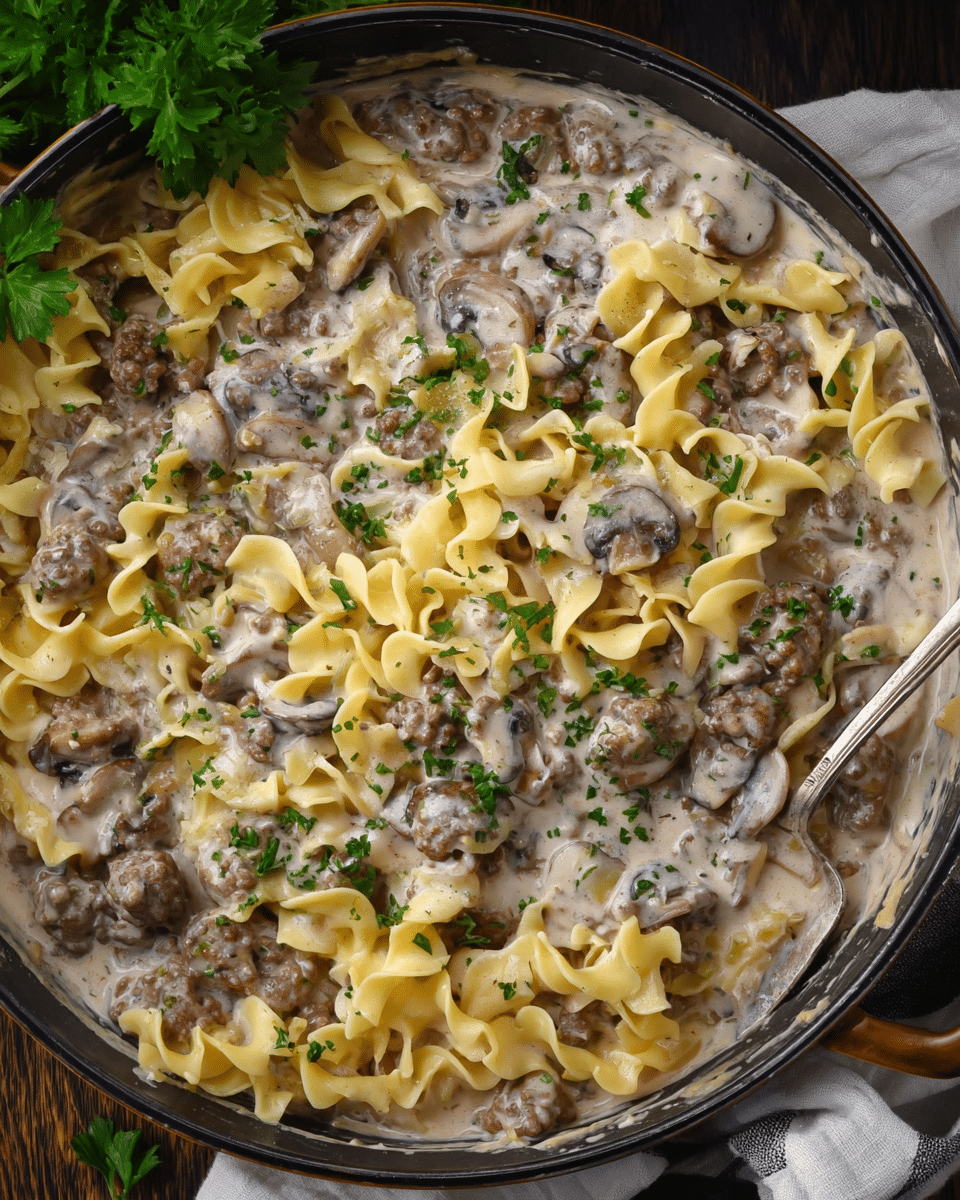 Ground Beef Stroganoff