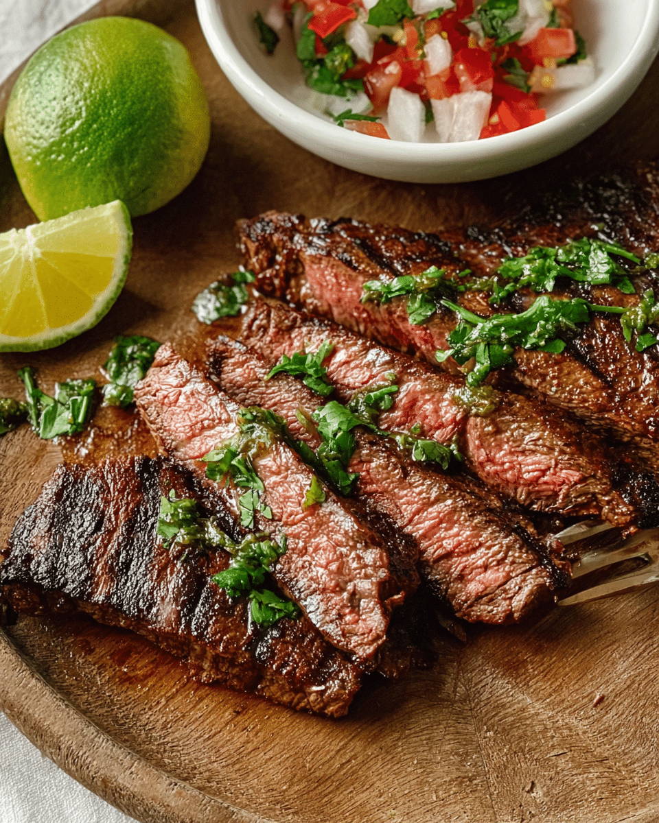 Arrachera Skillet with Charred Onions and Peppers