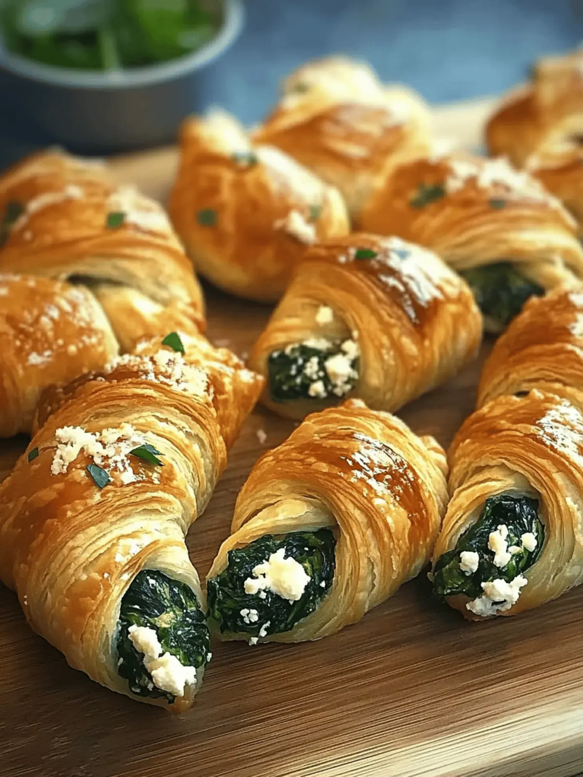 Spinach and Feta Puff Pastry Twists