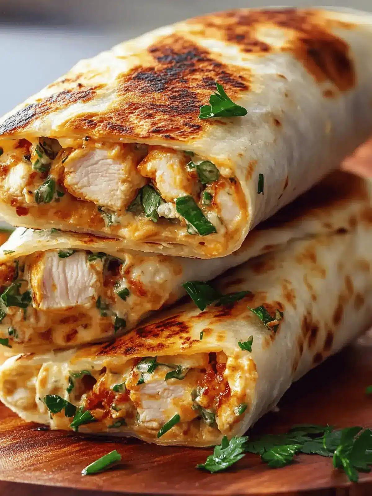 Ooey-Gooey Cheesy Garlic Chicken Wraps for Weeknight Bliss 4 Ooey-Gooey Cheesy Garlic Chicken Wraps