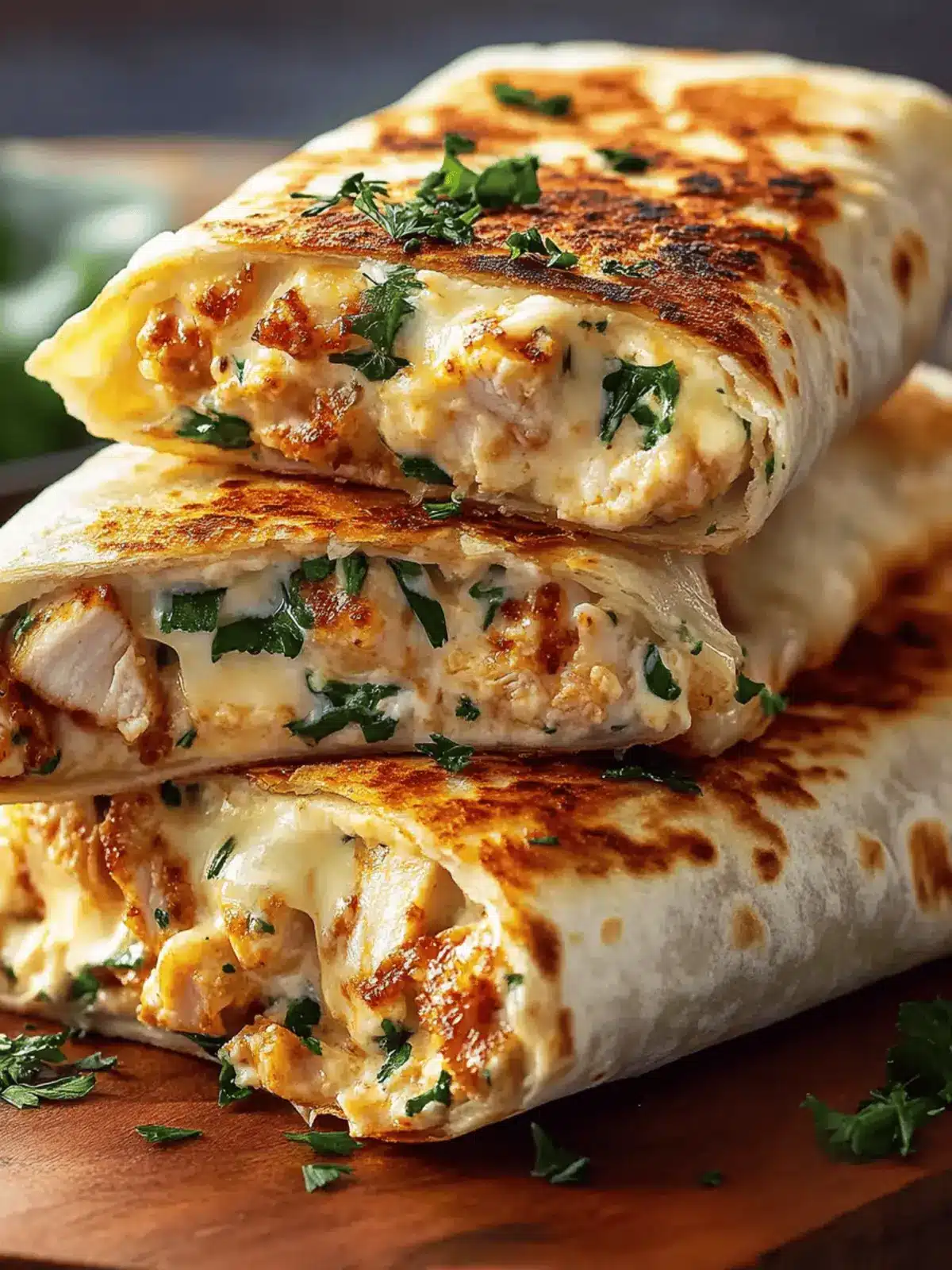 Ooey-Gooey Cheesy Garlic Chicken Wraps for Weeknight Bliss 3 Ooey-Gooey Cheesy Garlic Chicken Wraps