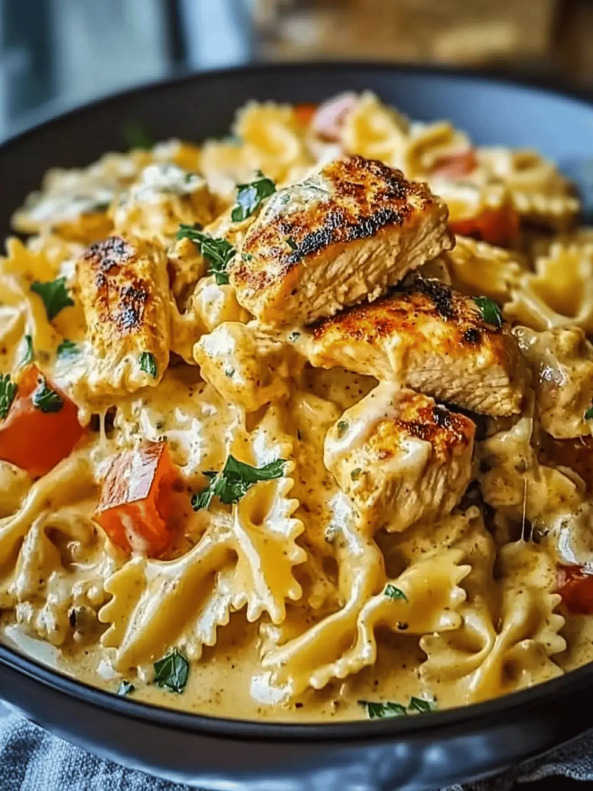 Creamy Cajun Chicken Bowtie Pasta with Garlic Cheese Magic 5 Creamy Cajun Chicken Bowtie Pasta with Garlic Cheese Sauce