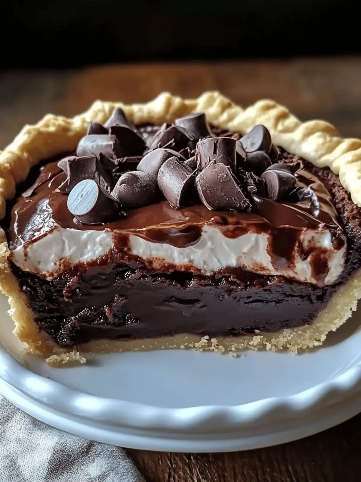 Decadent Hot Fudge Pie