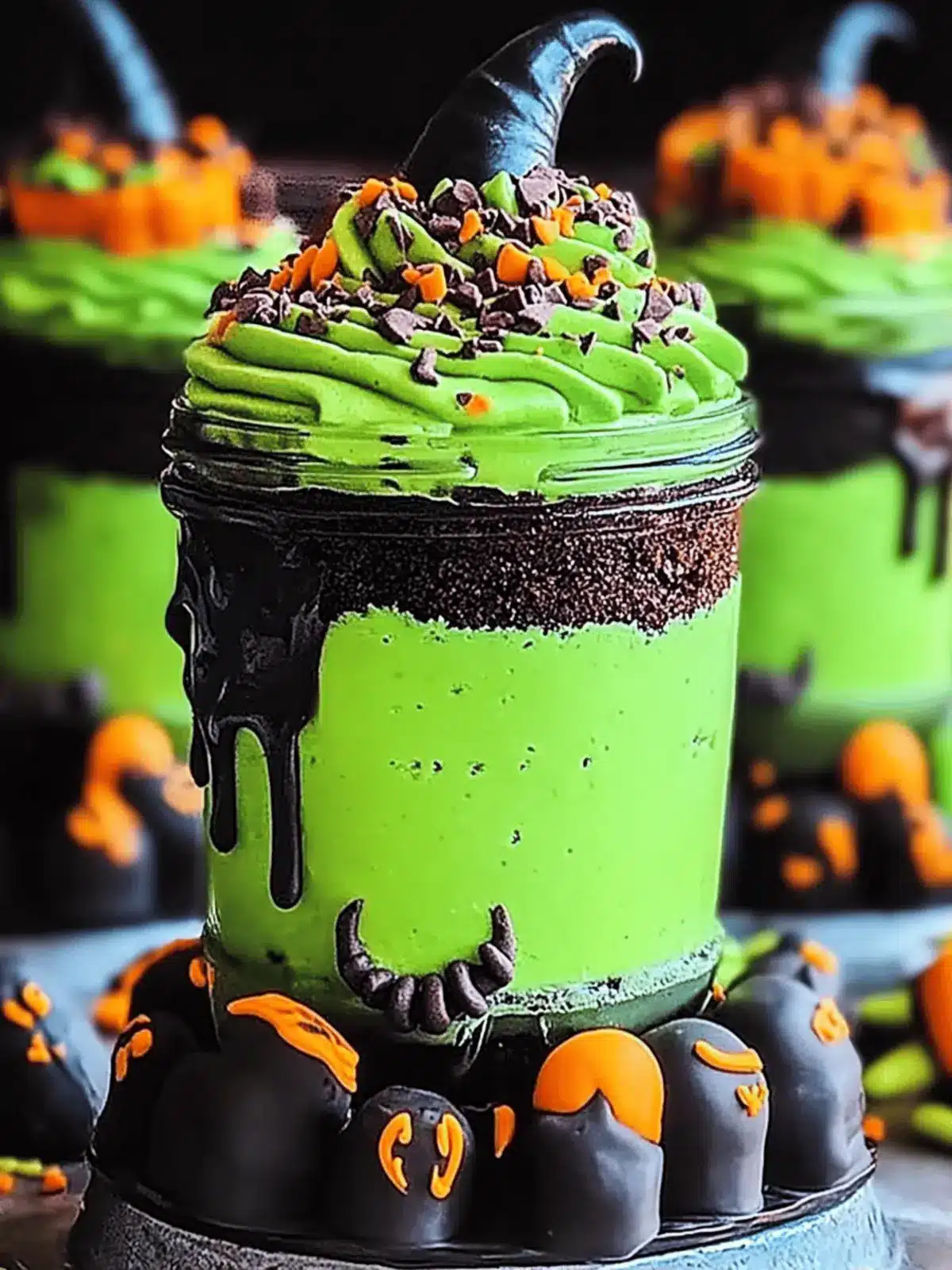Witches Brew Halloween Cake Jars to Delight All Trick-or-Treaters 4 Witches Brew Halloween Cake Jars
