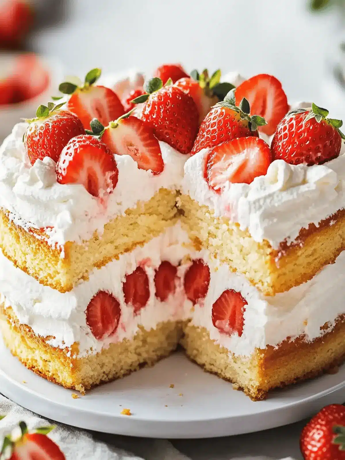 Mouthwatering Strawberry Shortcake Cake for Sweet Summer Bliss 5 Strawberry Shortcake Cake