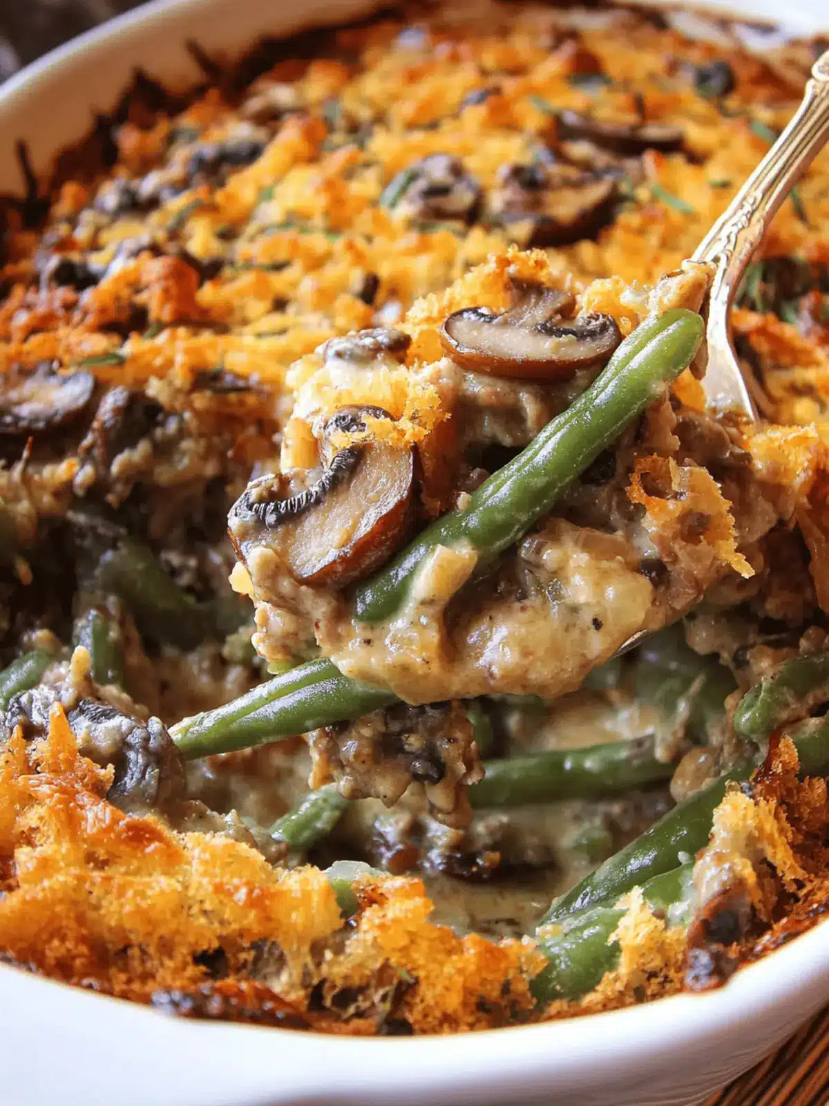 Hamburger Green Bean Casserole with Mushrooms: A Keto Delight 3 Hamburger Green Bean Casserole with Mushrooms