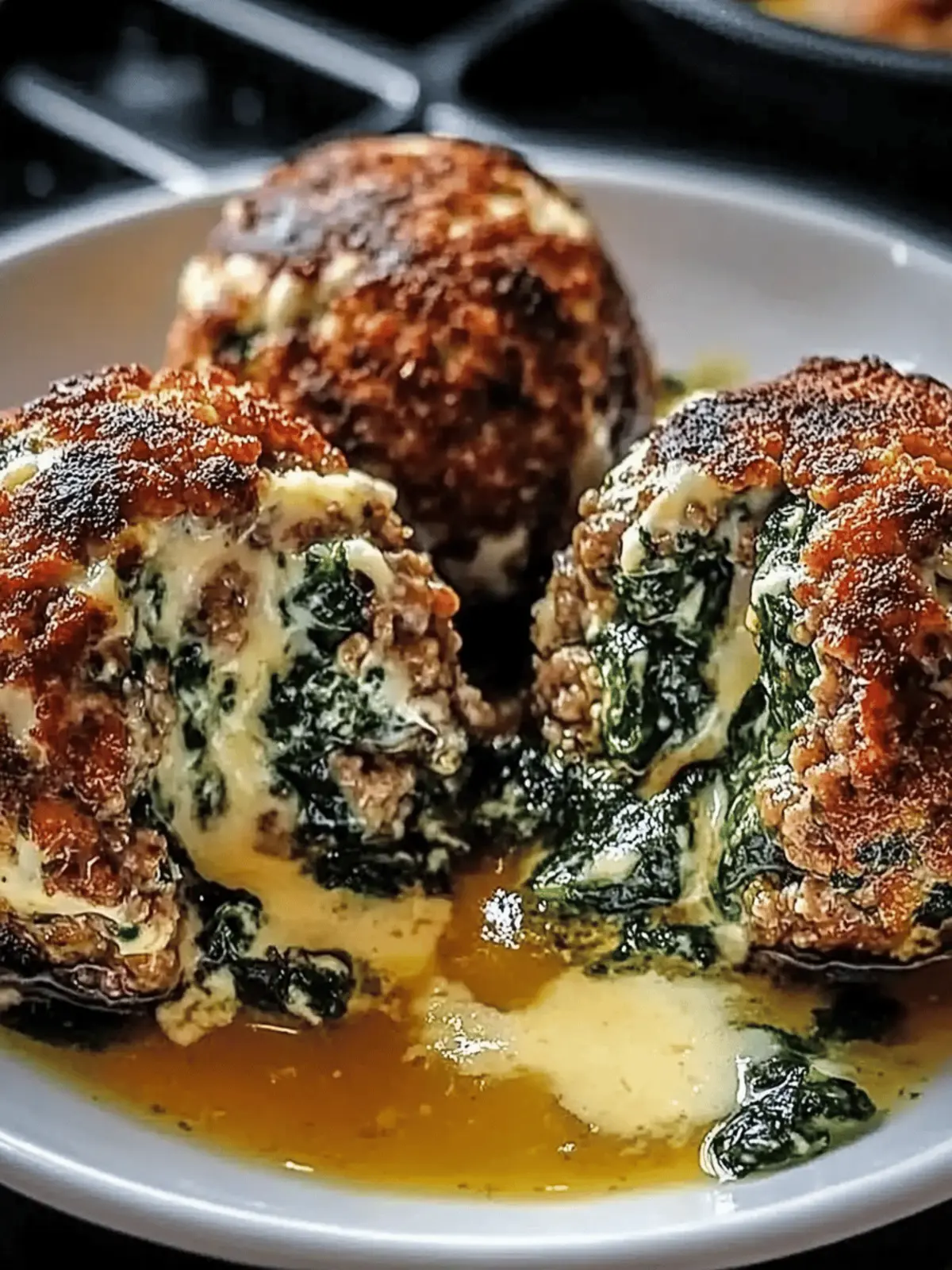 Spinach Garlic Meatballs with Mozzarella for Cozy Dinners 2 Spinach Garlic Meatballs with Mozzarella