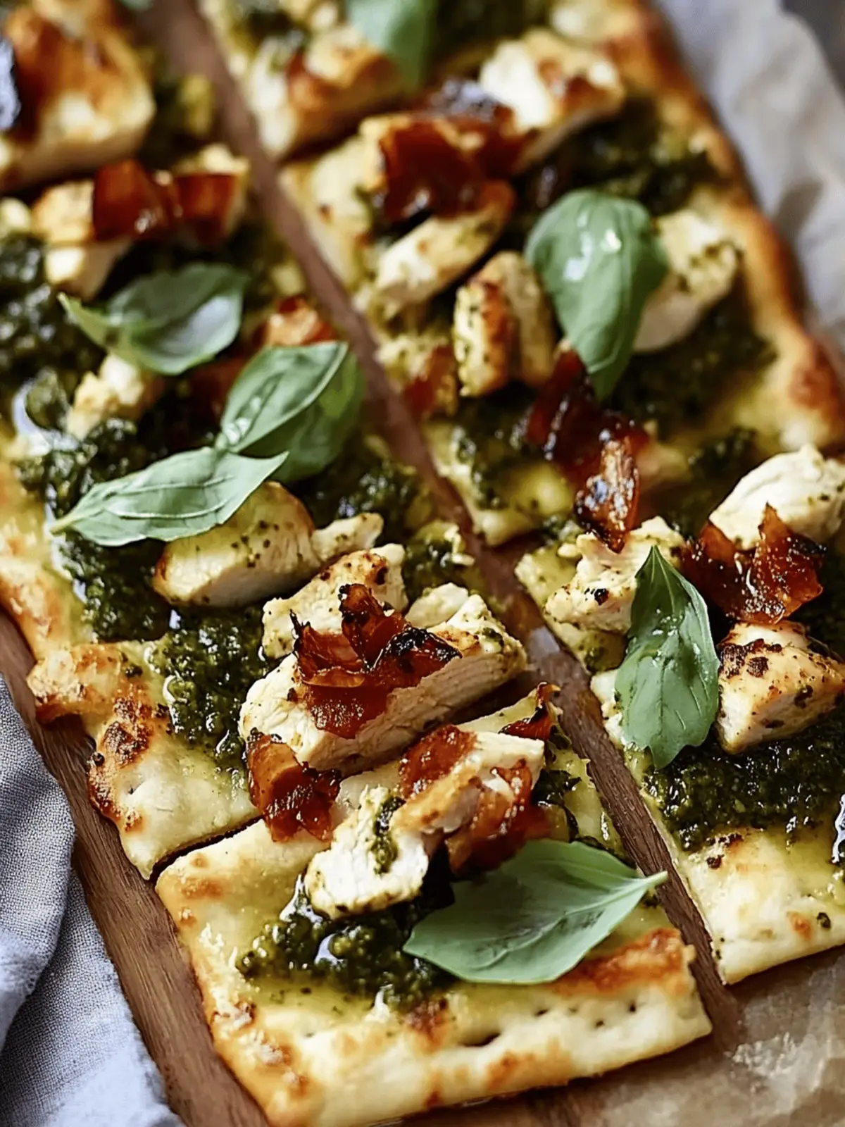 Pesto Chicken Flatbread: Quick, Flavorful Dinner Delight 4 Pesto Chicken Flatbread