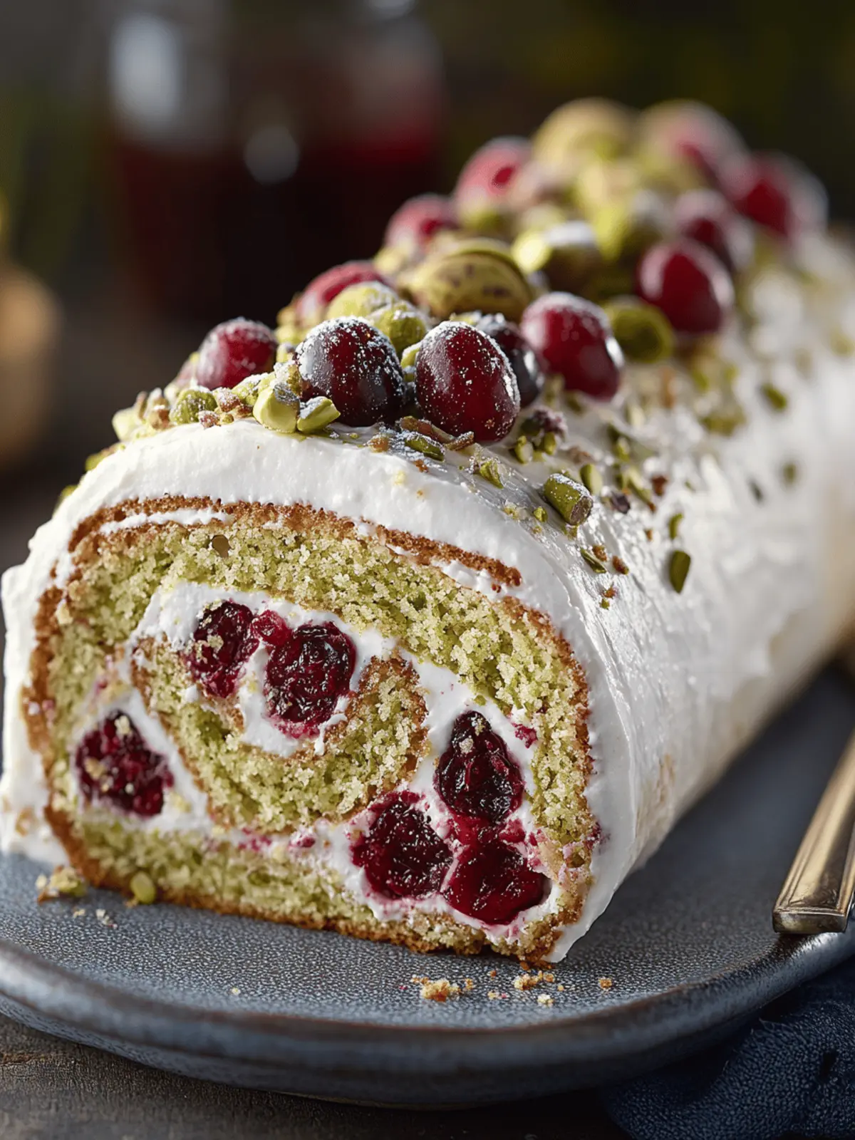 Pistachio Cranberry Cake Roll: A Festive Delight to Impress 4 Pistachio Cranberry Cake Roll