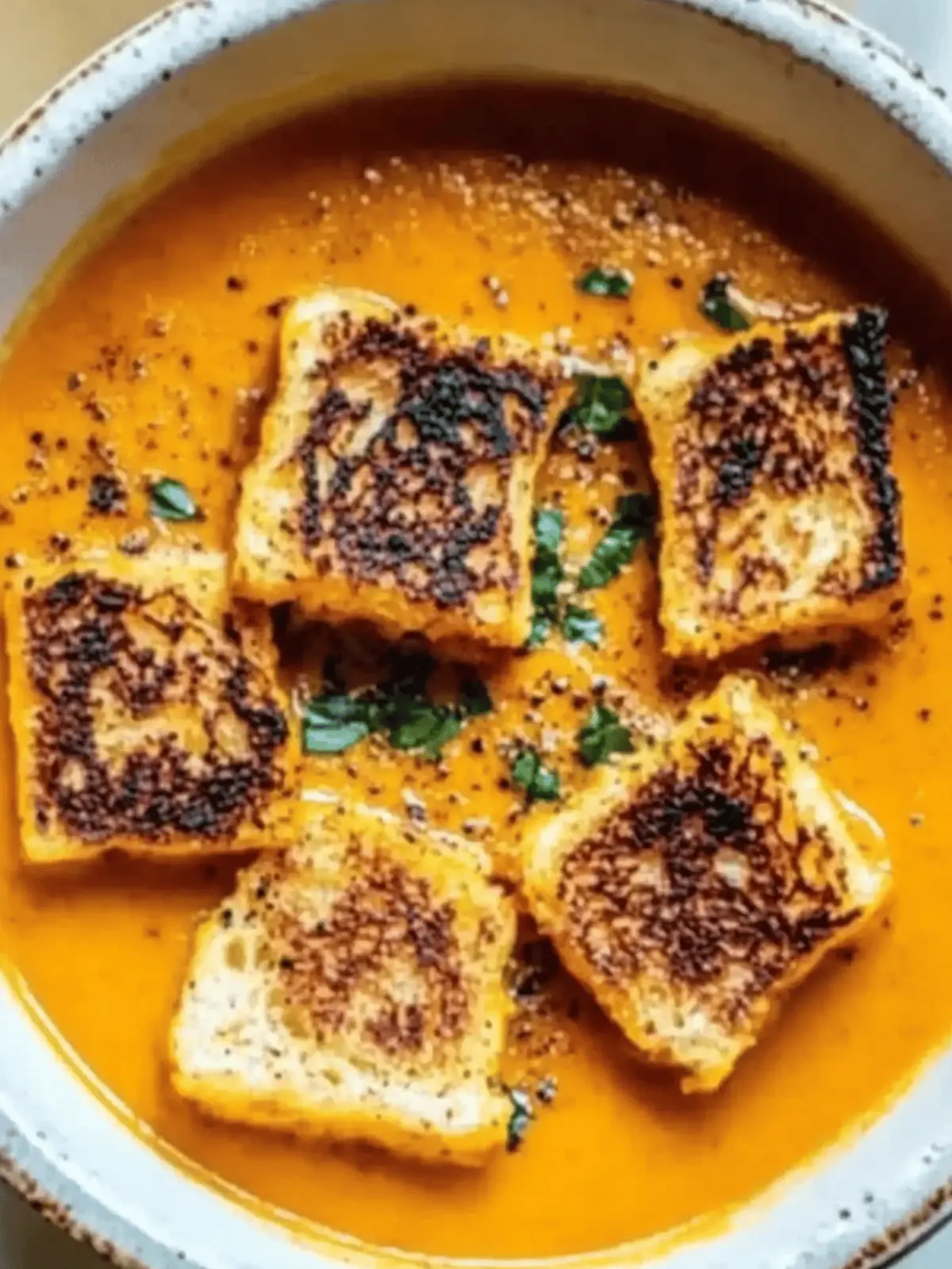 Spicy Pumpkin Soup with Grilled Cheese Croutons for Cozy Nights 2 Spicy Pumpkin Soup with Grilled Cheese Croutons