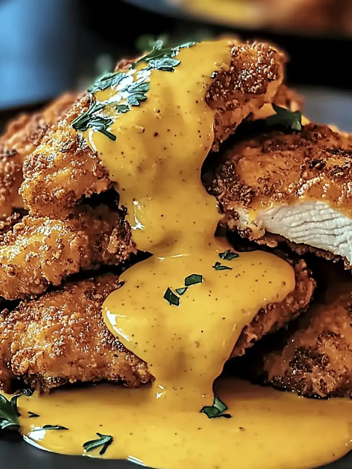 Pretzel Chicken with Mustard-Cheddar Sauce: Dinner Game Changer 4 Pretzel Chicken with Mustard-Cheddar Sauce