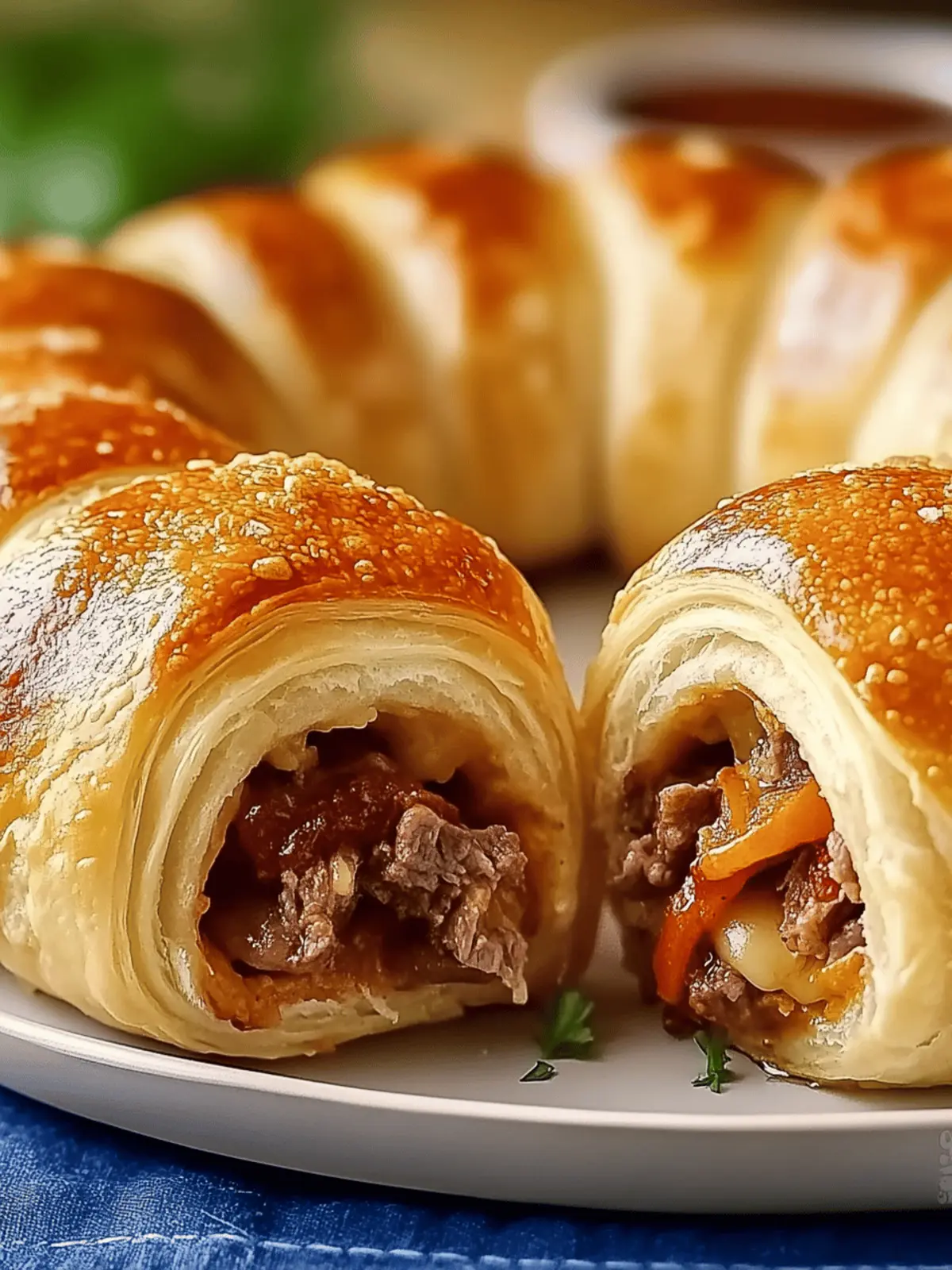 Philly Cheese Steak Crescent Ring: A Crowd-Pleasing Delight 2 Philly Cheese Steak Crescent Ring