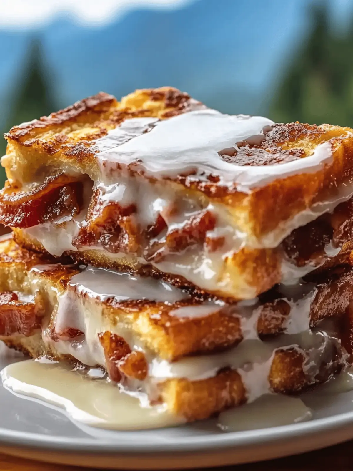 Bourbon Maple Bacon Stuffed French Toast for Ultimate Brunch Bliss 3 Bourbon Maple Bacon Stuffed French Toast with Vanilla Glaze