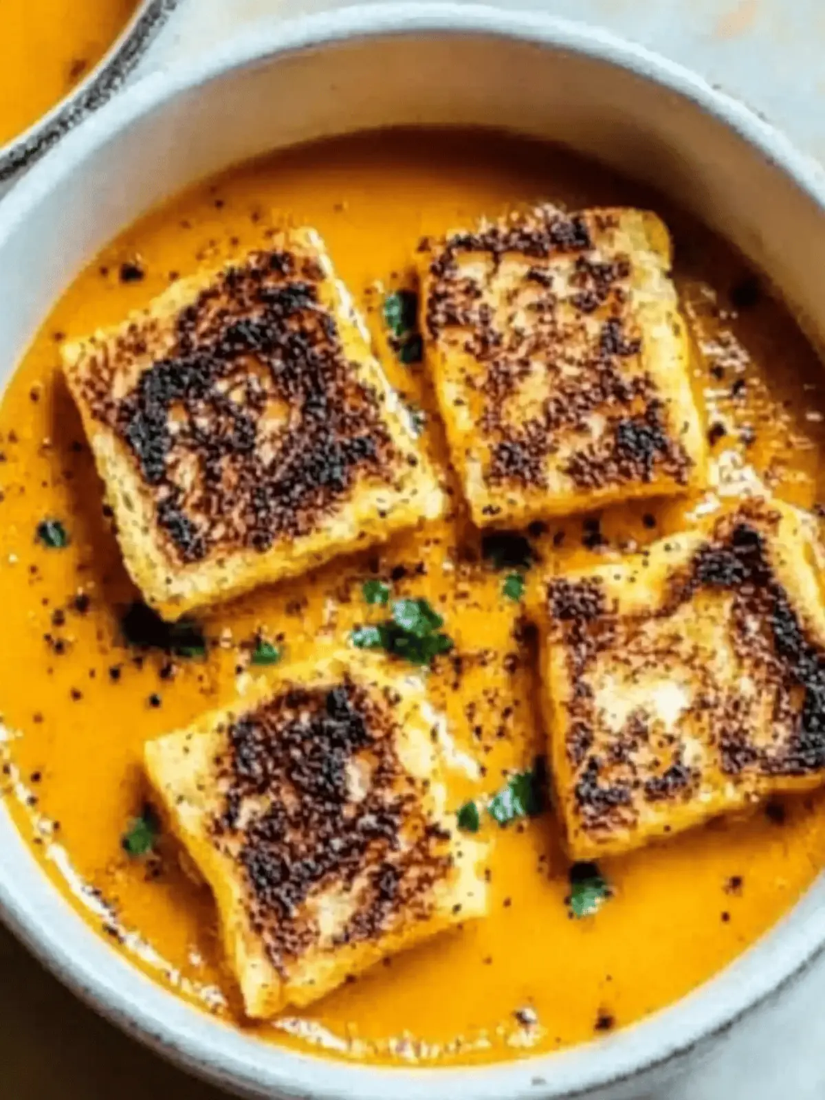 Spicy Pumpkin Soup with Grilled Cheese Croutons for Cozy Nights 3 Spicy Pumpkin Soup with Grilled Cheese Croutons