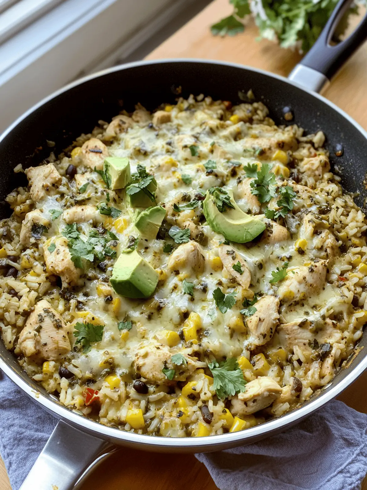 Salsa Verde Chicken & Rice Skillet in Just 30 Minutes! 5 Salsa Verde Chicken & Rice Skillet