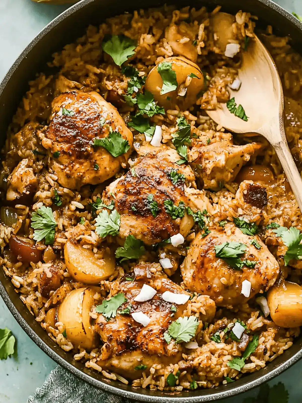 One Pot Hawaiian Chicken and Coconut Rice for Easy Dinners 2 One Pot Hawaiian Chicken and Coconut Rice