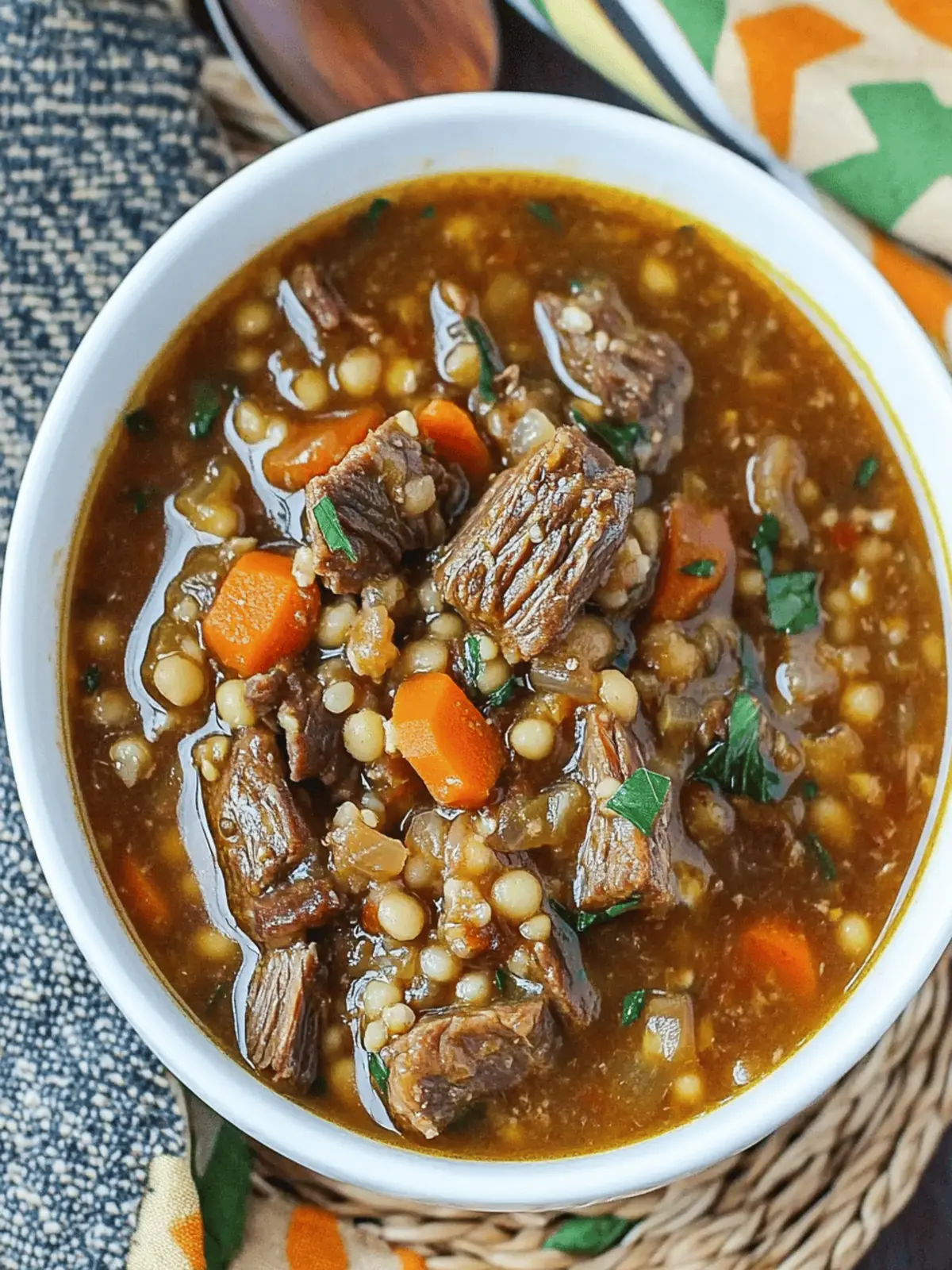 Crockpot Beef Barley Soup