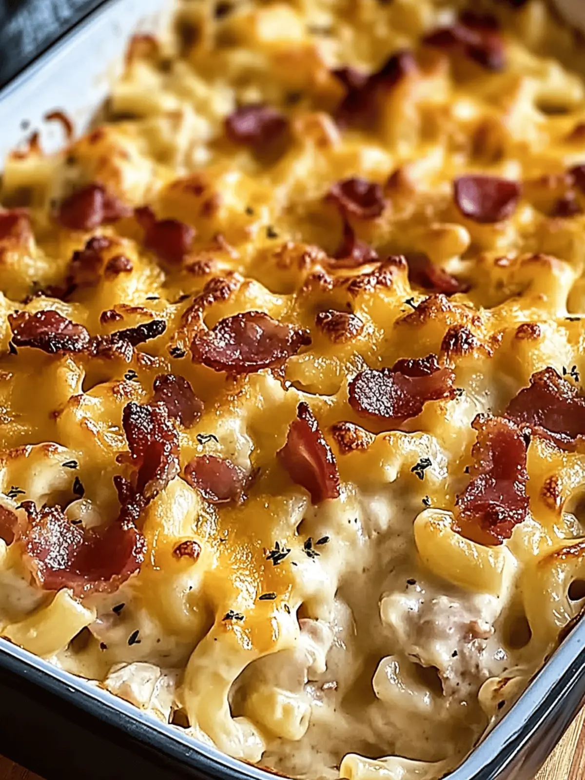 Creamy Chicken Turkey Bacon Ranch Mac and Cheese Casserole 3 Chicken Turkey Bacon Ranch Mac and Cheese Casserole