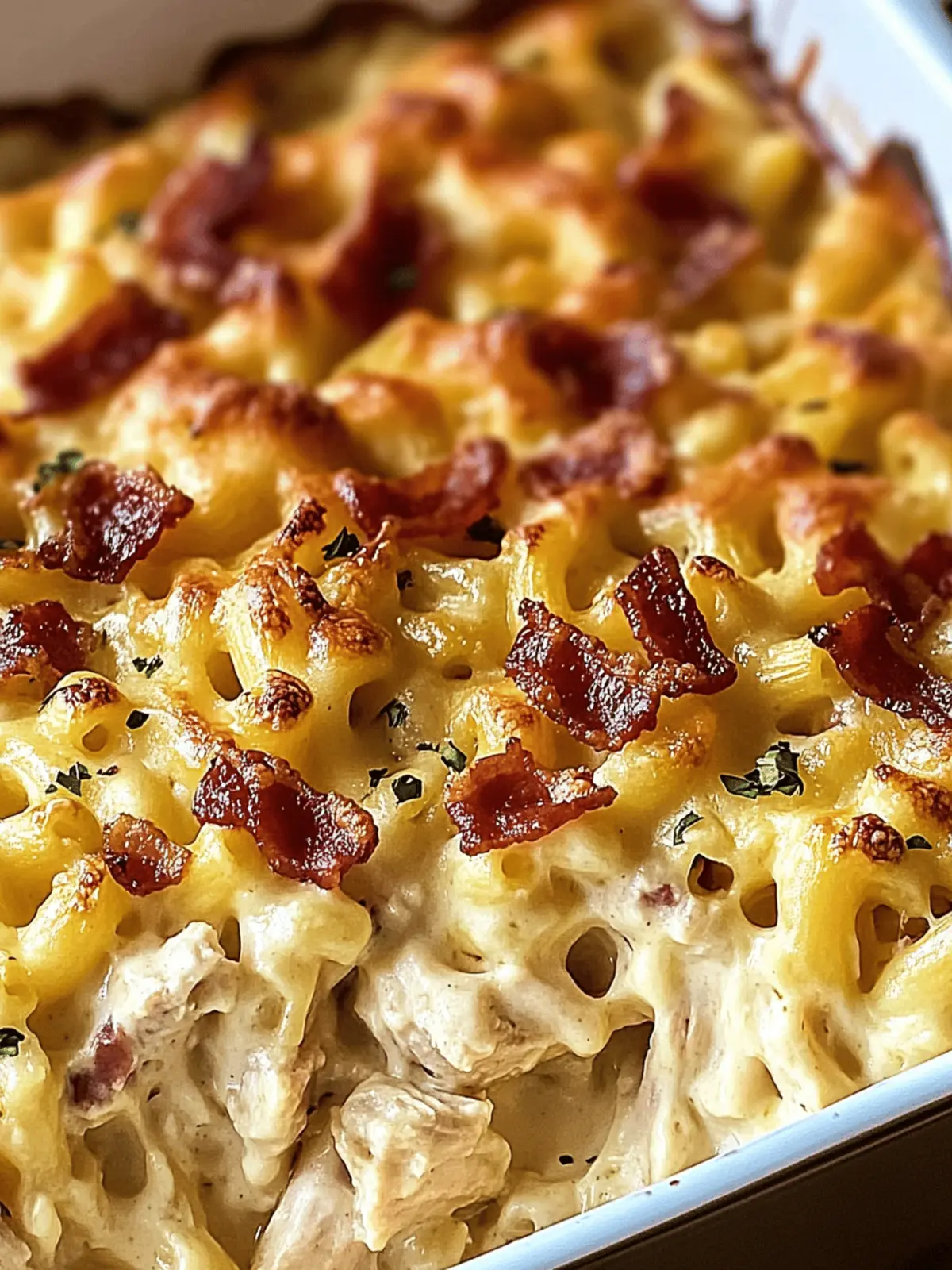 Creamy Chicken Turkey Bacon Ranch Mac and Cheese Casserole 2 Chicken Turkey Bacon Ranch Mac and Cheese Casserole