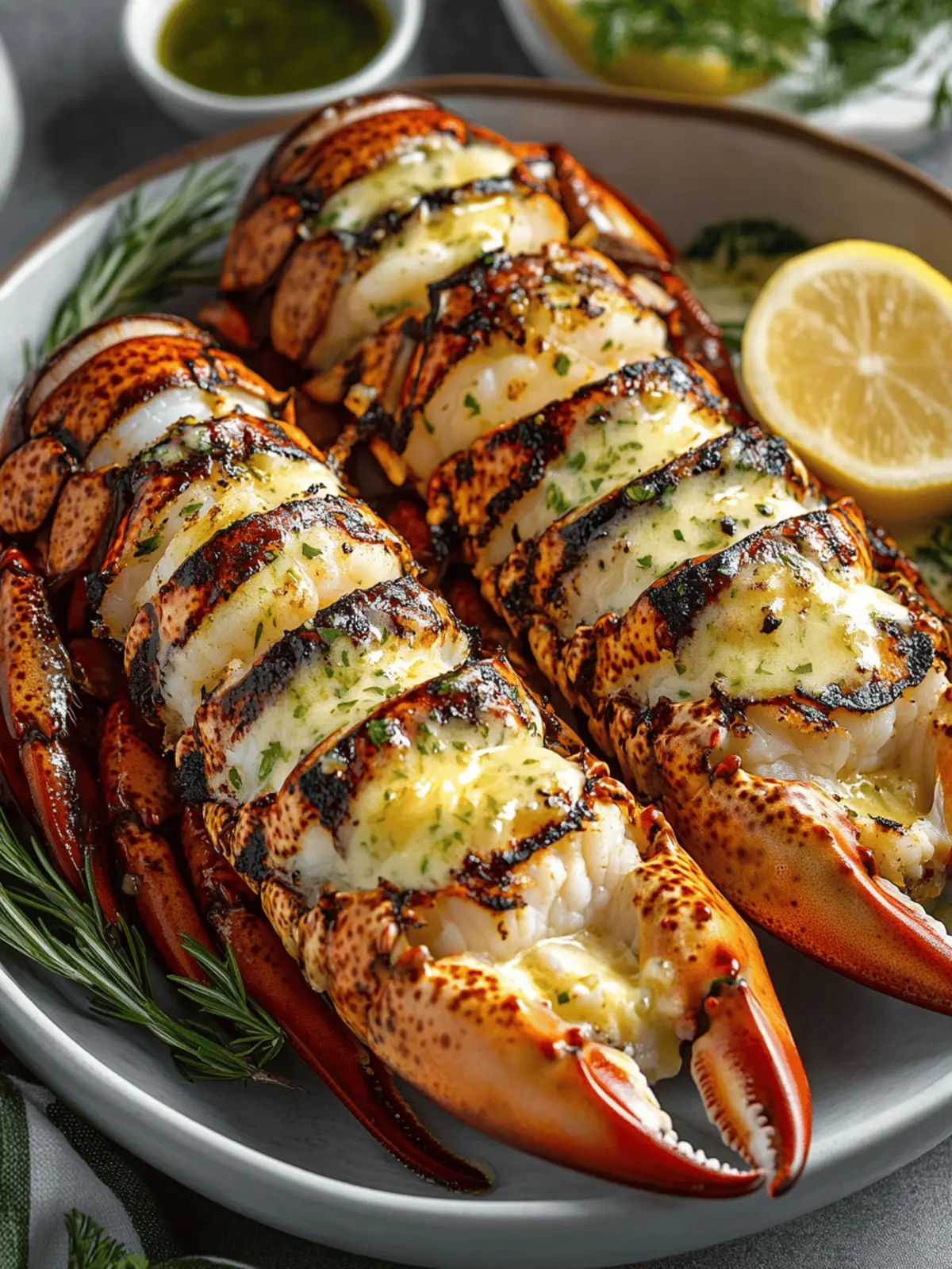 Grilled Lobster Tails with Garlic Lemon Butter Sauce Bliss 4 Grilled Lobster Tails with Garlic Lemon Butter Sauce