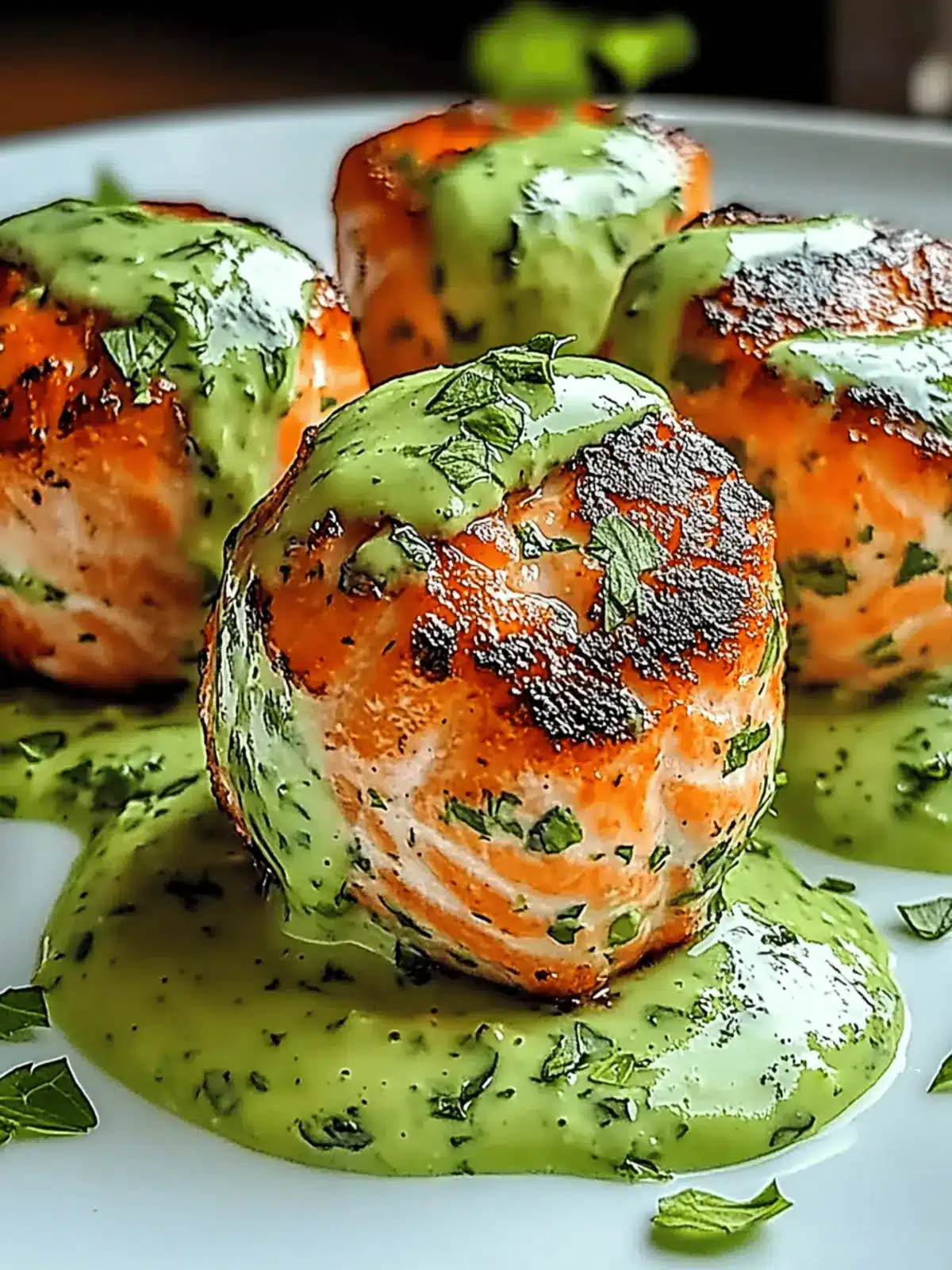Savory Salmon Balls with Creamy Avocado Sauce in 30 Minutes 3 Salmon Balls with Creamy Avocado Sauce