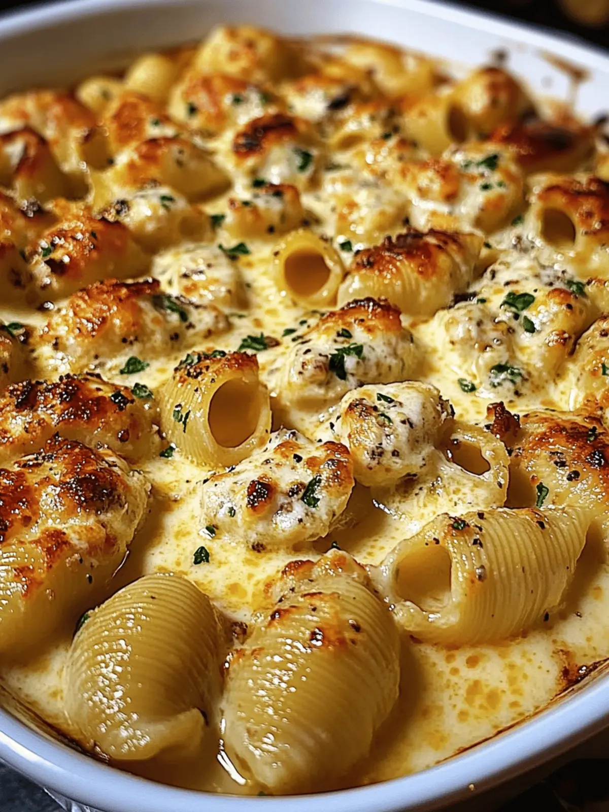 Creamy Parmesan Chicken Shells with Melted Mozzarella Bliss 2 Creamy Parmesan Chicken Shells with Melted Mozzarella