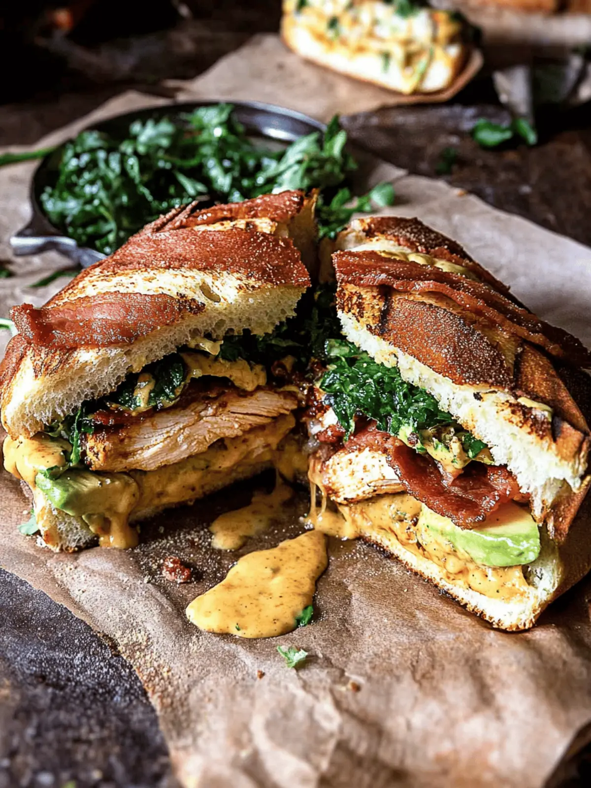 Savor the Best Honey Mustard Chicken, Bacon, Avocado Melt 2 Honey Mustard Chicken, Bacon, Avocado Melt
