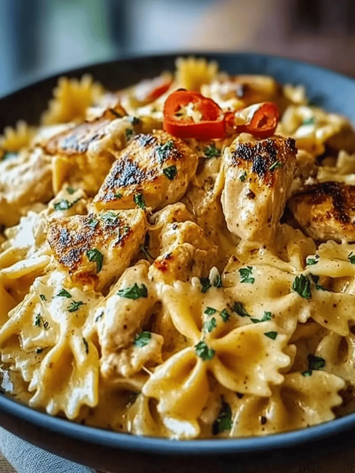 Creamy Cajun Chicken Bowtie Pasta with Garlic Cheese Magic 2 Creamy Cajun Chicken Bowtie Pasta with Garlic Cheese Sauce