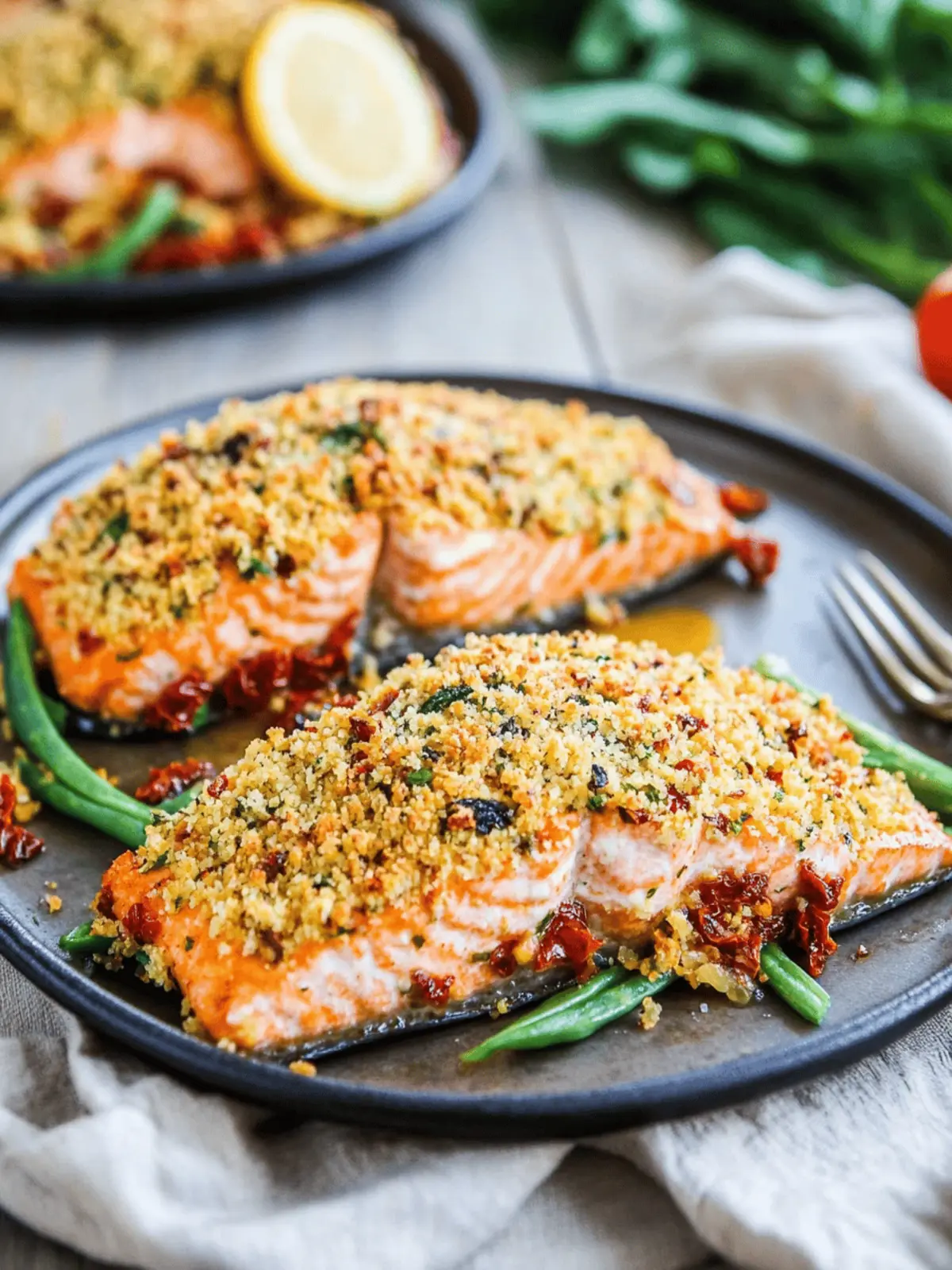 Tasty Sun-Dried Tomato Parmesan Crusted Salmon in 25 Minutes 3 Sun-Dried Tomato Parmesan Crusted Salmon