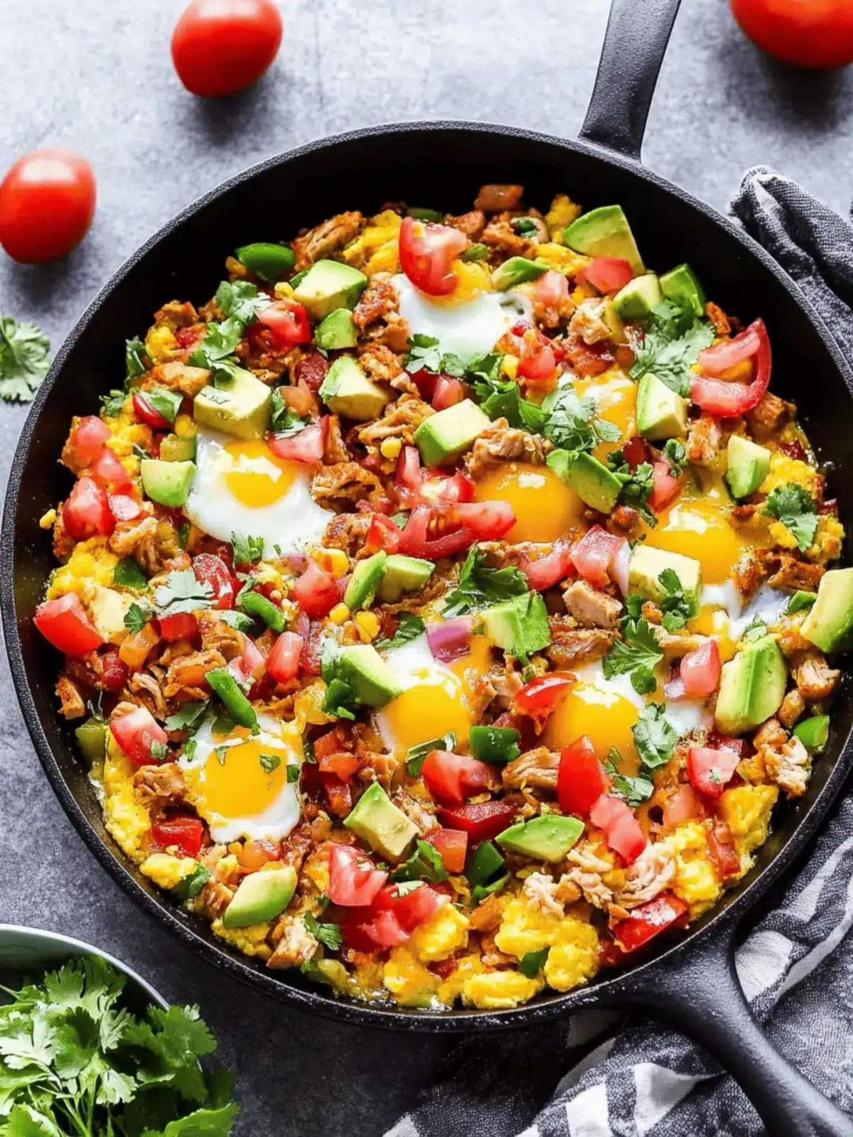 Southwest Turkey and Egg Breakfast Skillet: Healthy and Hearty! 2 Southwest Turkey and Egg Breakfast Skillet
