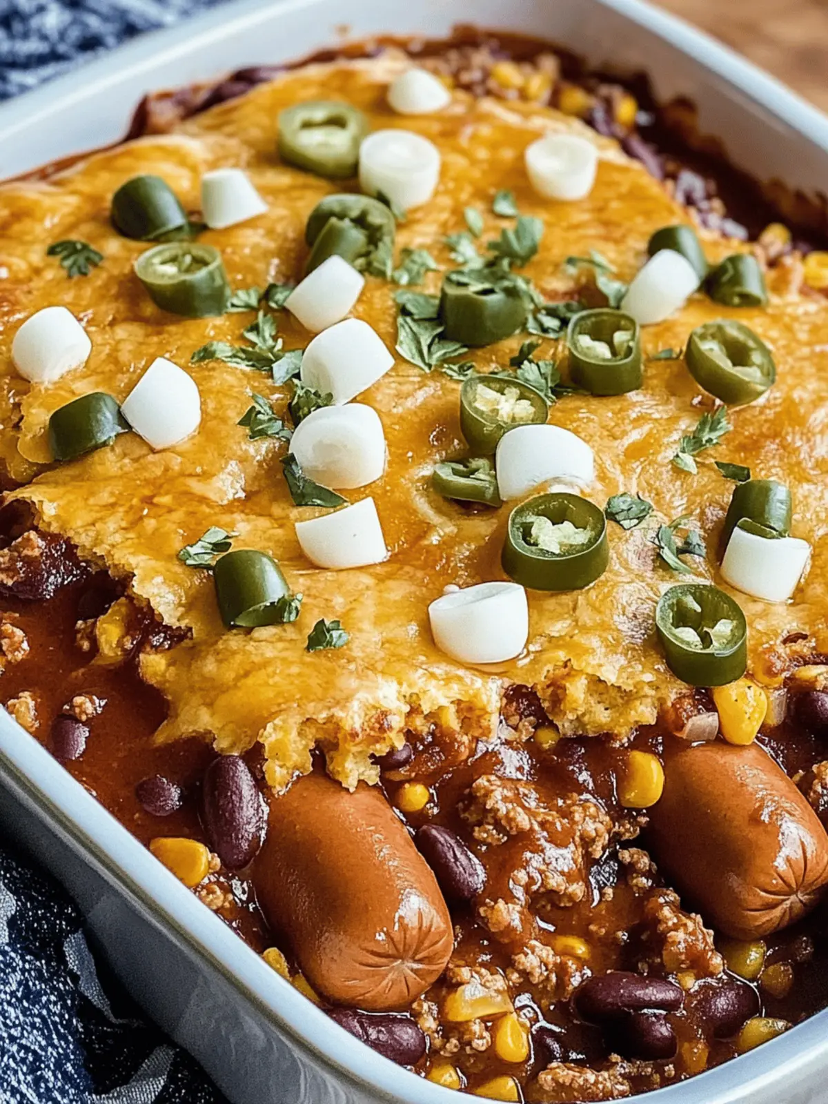 5-Step Ultimate Chili Hotdogs Cornbread Casserole Delight Made Easy 4 5-Step Ultimate Chili Hotdogs Cornbread Casserole Delight