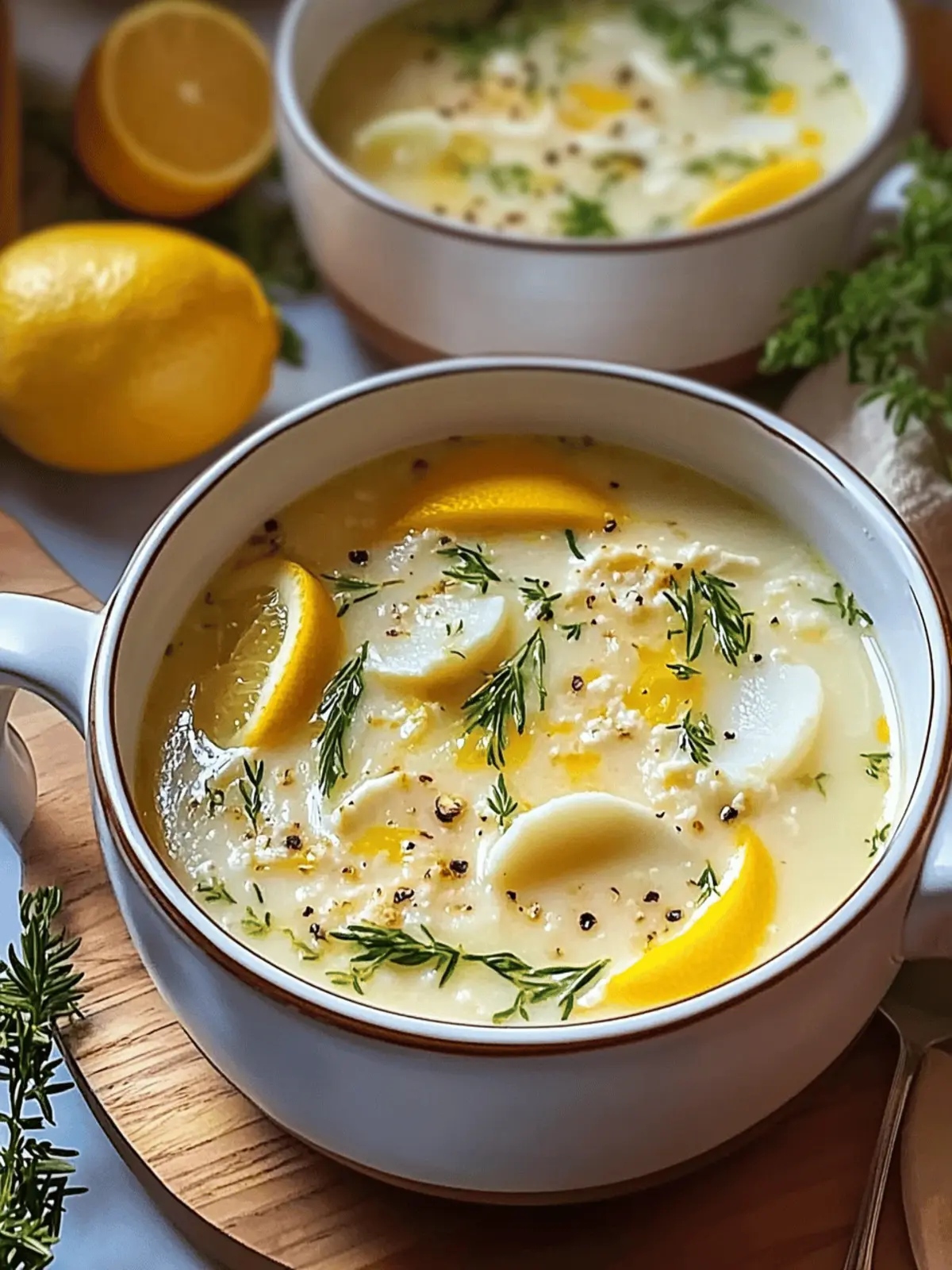 Creamy Avgolemono Soup: A Greek Comfort in Every Spoonful 3 Avgolemono Soup