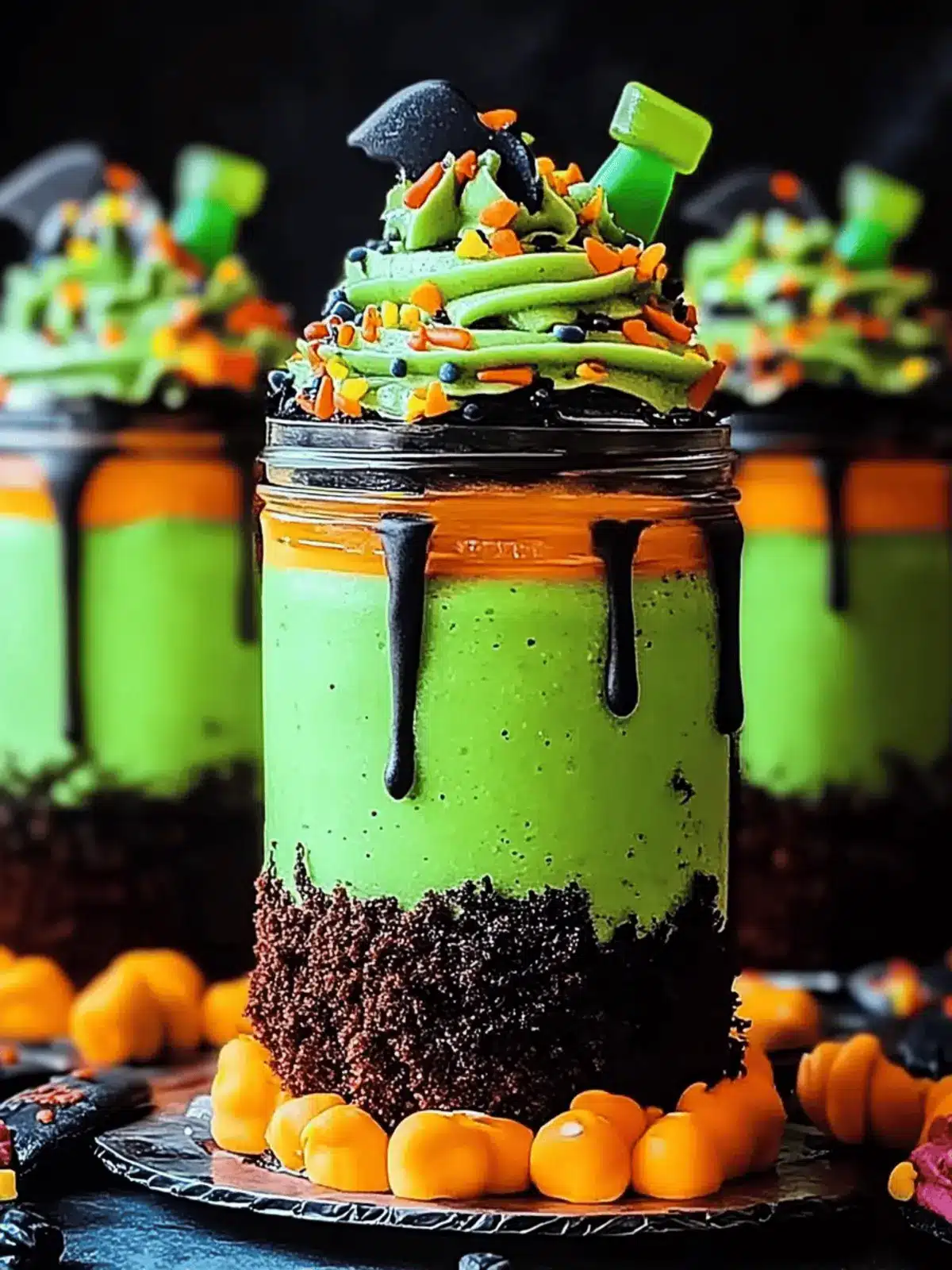 Witches Brew Halloween Cake Jars to Delight All Trick-or-Treaters 2 Witches Brew Halloween Cake Jars