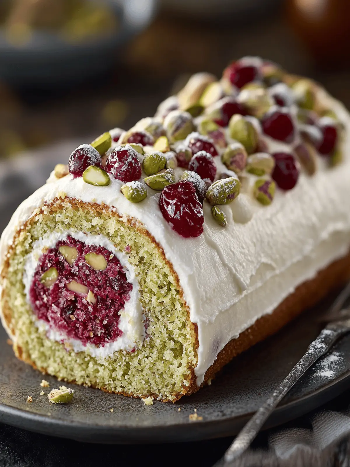 Pistachio Cranberry Cake Roll: A Festive Delight to Impress 5 Pistachio Cranberry Cake Roll