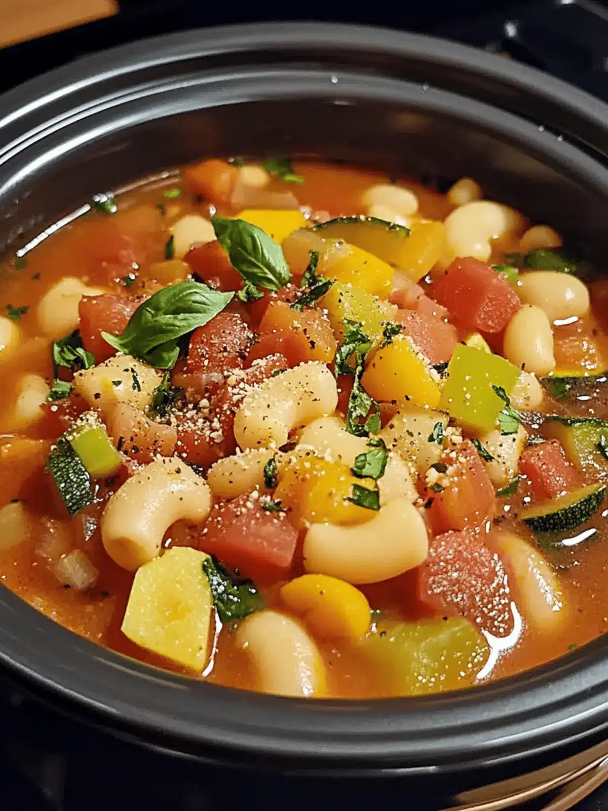 Hearty Easy Slow Cooker Vegetable Minestrone for Cozy Nights 5 Easy Slow Cooker Vegetable Minestrone
