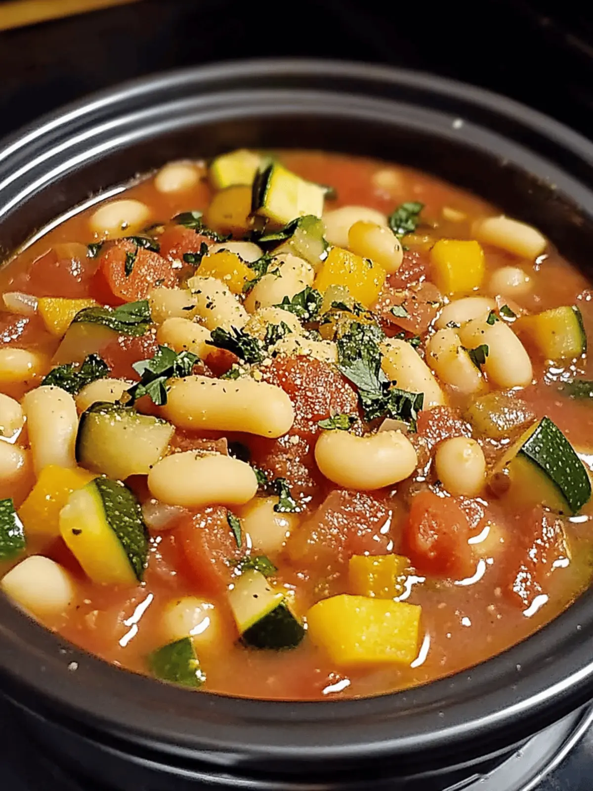 Hearty Easy Slow Cooker Vegetable Minestrone for Cozy Nights 2 Easy Slow Cooker Vegetable Minestrone