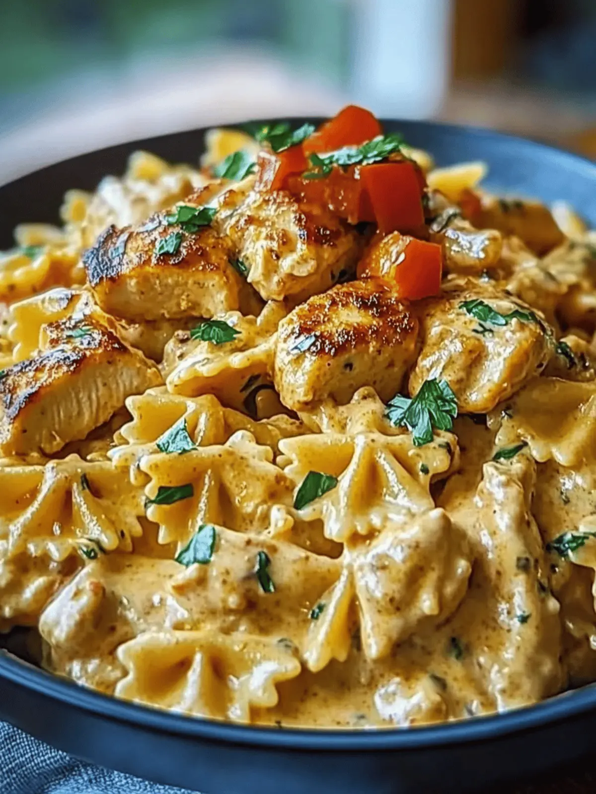 Creamy Cajun Chicken Bowtie Pasta with Garlic Cheese Magic 4 Creamy Cajun Chicken Bowtie Pasta with Garlic Cheese Sauce