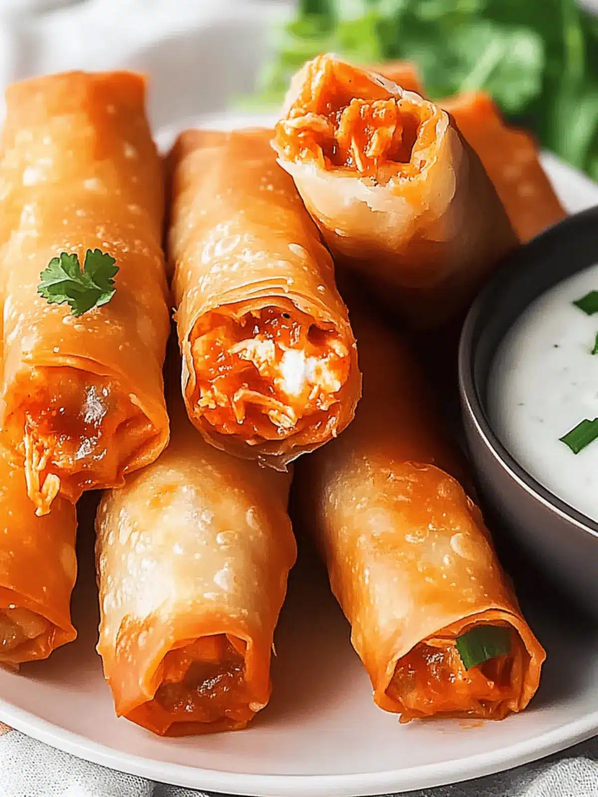 Delicious Buffalo Chicken Egg Rolls: Crispy Twist on a Classic 3 Delicious Buffalo Chicken Egg Rolls