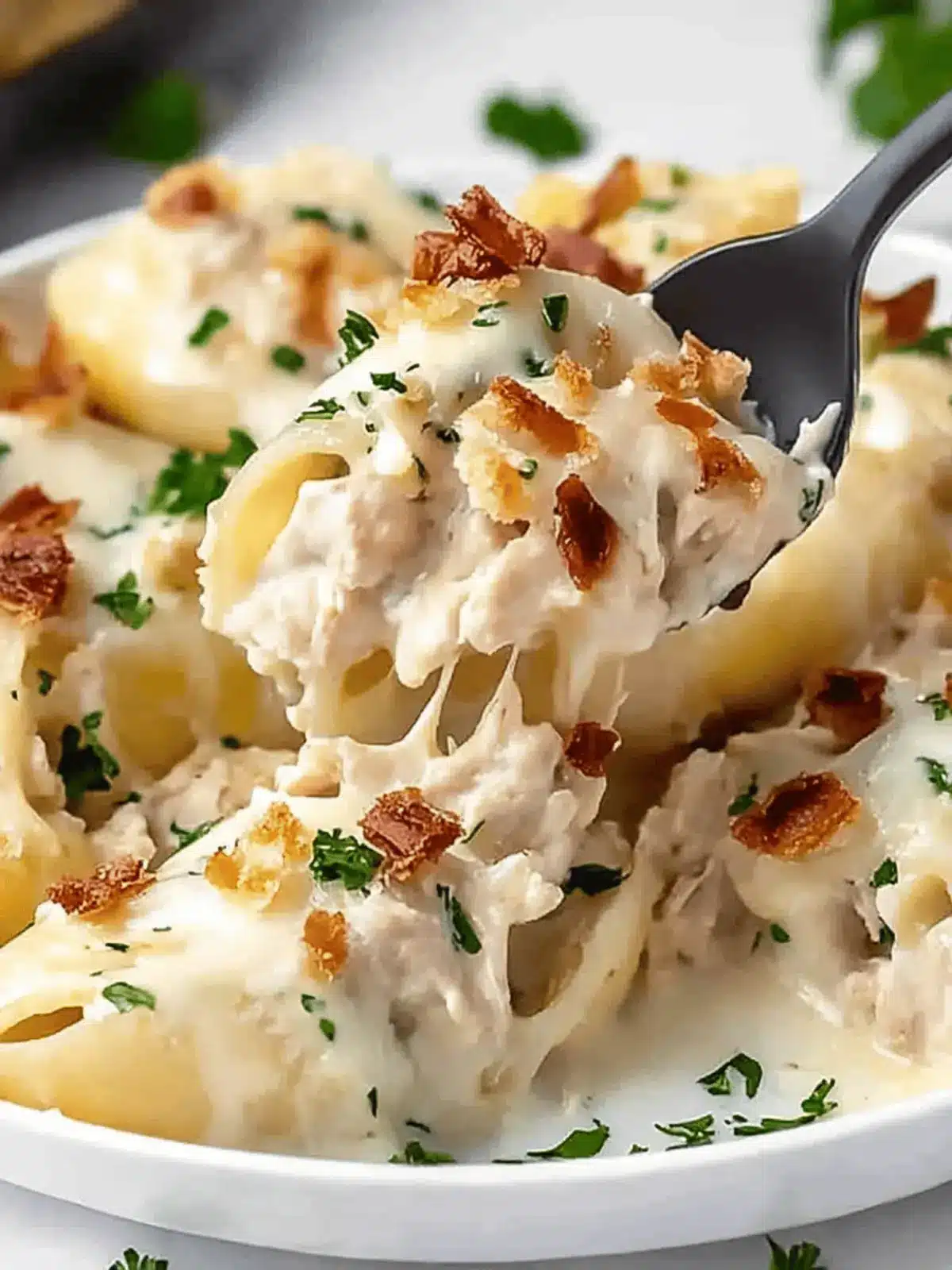 Savory Chicken Alfredo Stuffed Shells Your New Family Favorite 3 Savory Chicken Alfredo Stuffed Shells