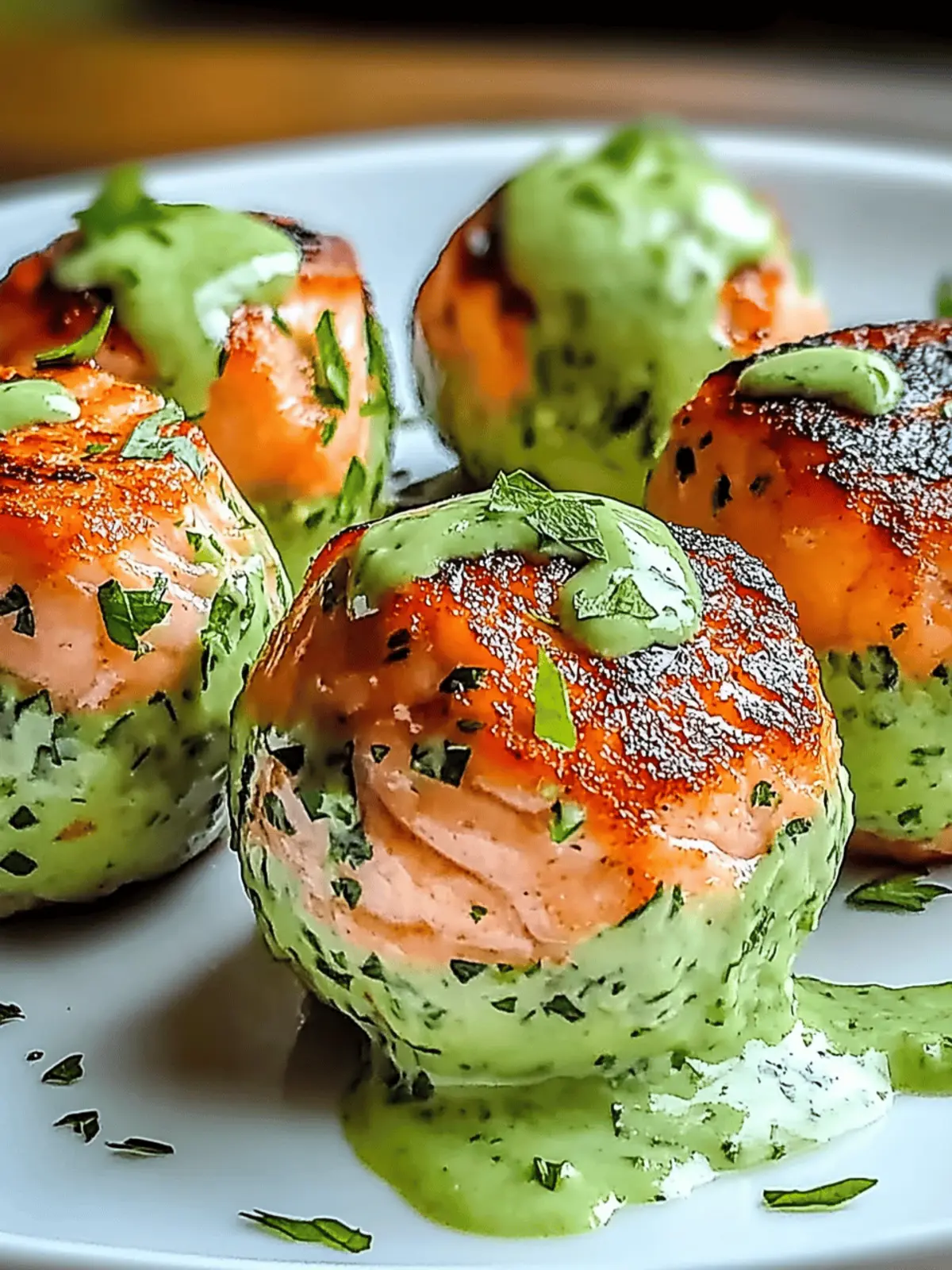Savory Salmon Balls with Creamy Avocado Sauce in 30 Minutes 5 Salmon Balls with Creamy Avocado Sauce