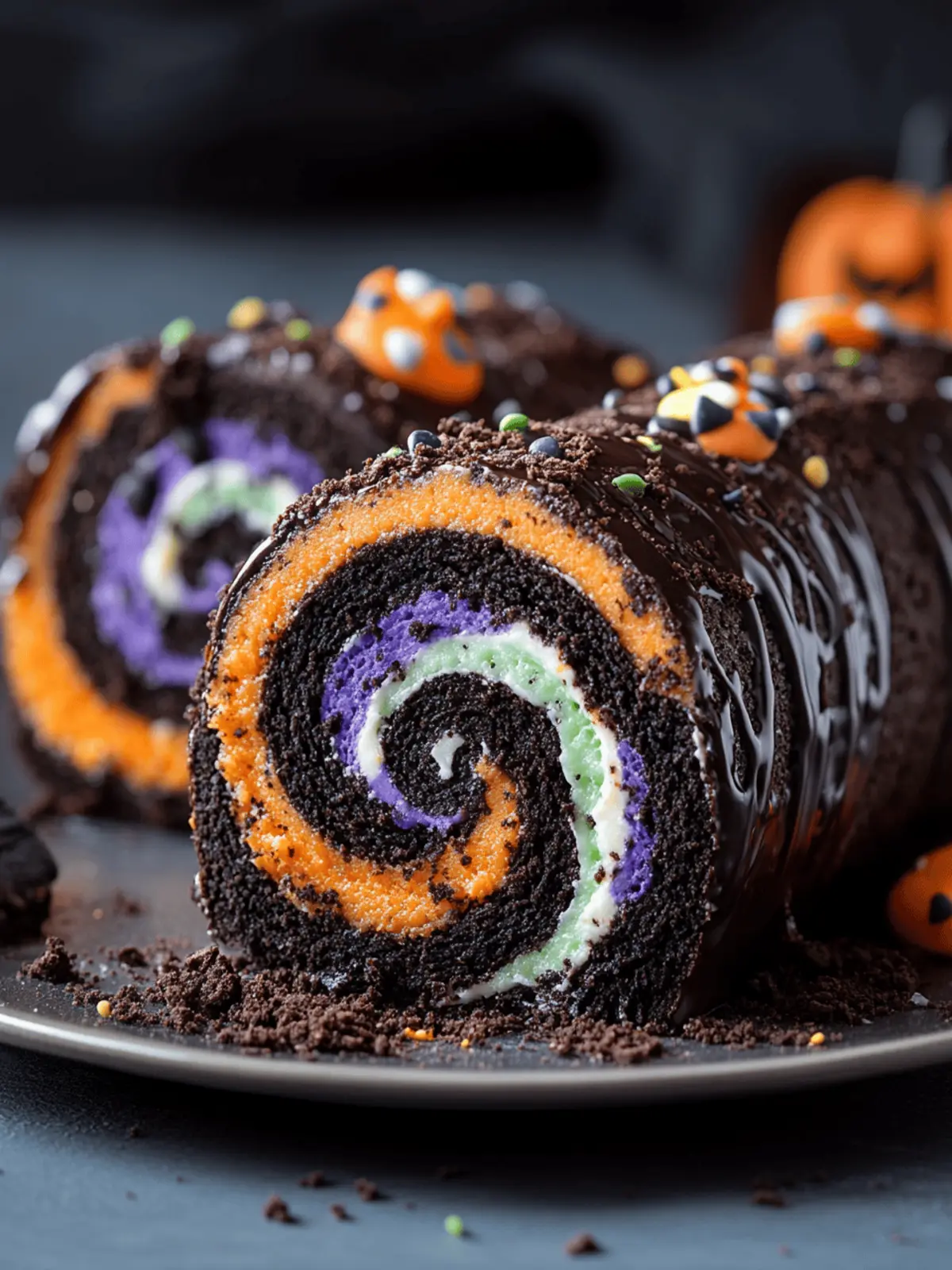 Delight in Halloween with a No-Bake Oreo Roll Treat 4 Halloween Oreo Roll