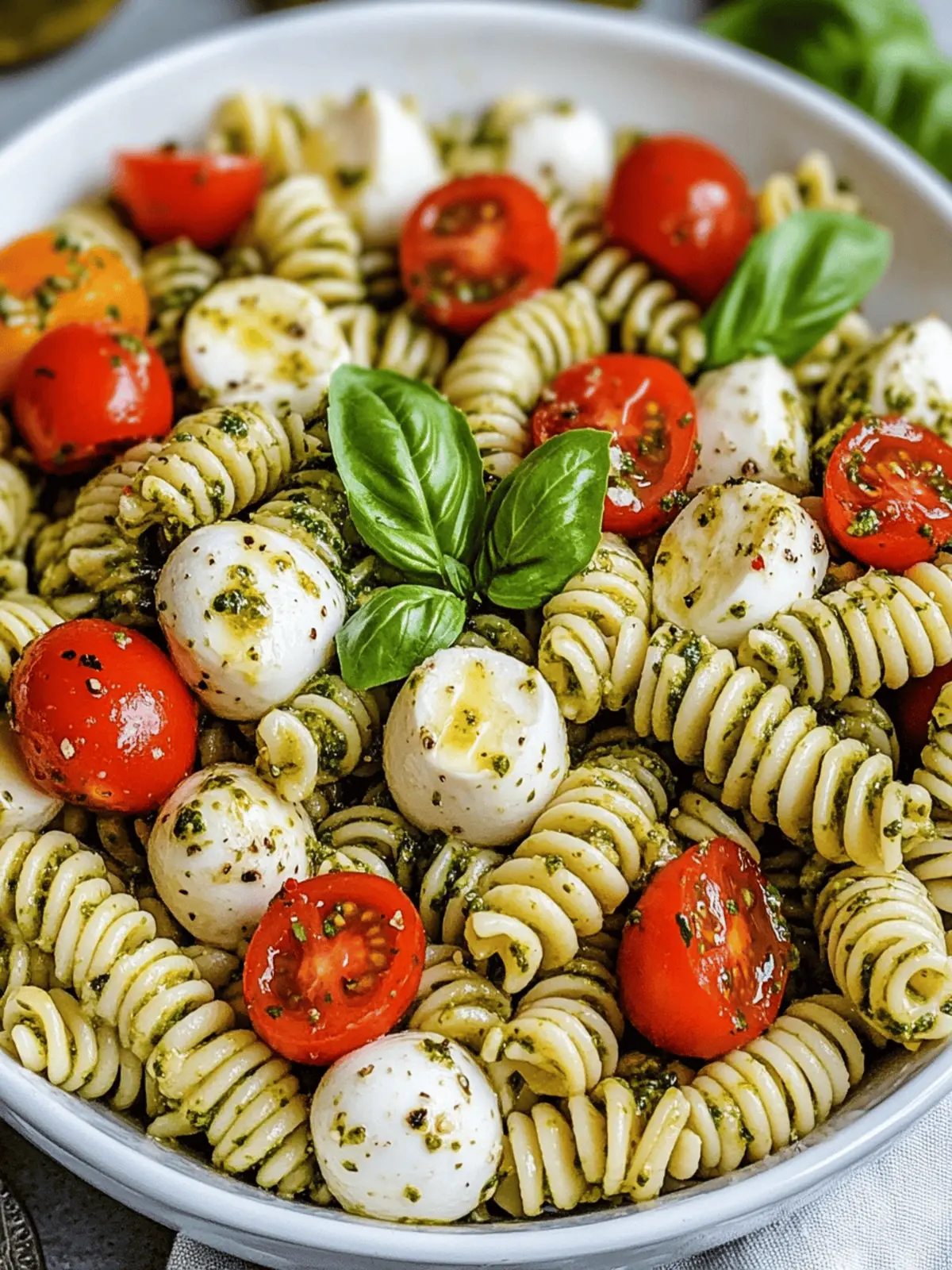 Bursting Flavor Pesto Caprese Pasta Salad You’ll Love 3 Pesto Caprese Pasta Salad