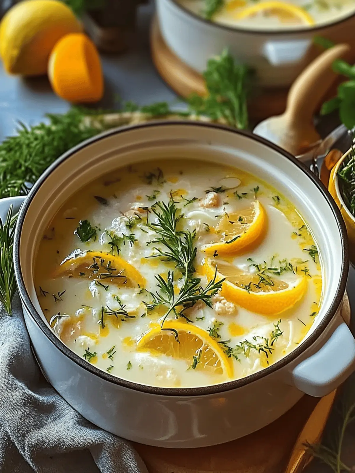 Creamy Avgolemono Soup: A Greek Comfort in Every Spoonful 2 Avgolemono Soup