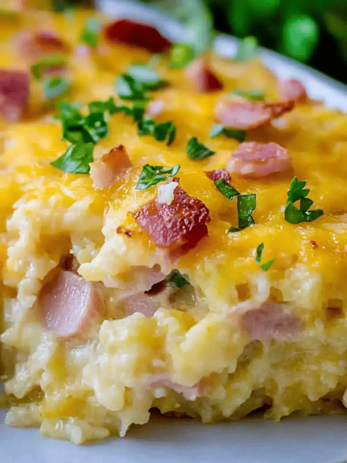 Cheesy Hashbrown Breakfast Casserole with Ham for Happy Mornings 2 Cheesy Hashbrown Breakfast Casserole with Ham