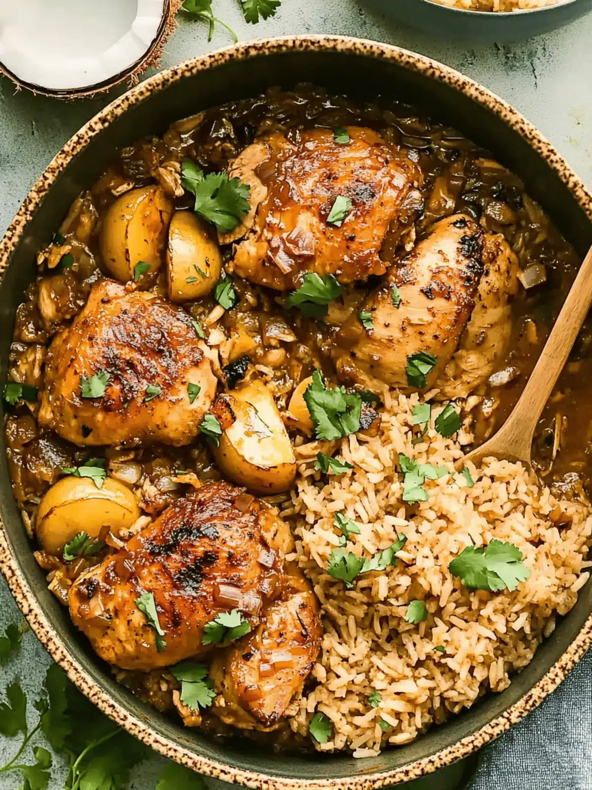 One Pot Hawaiian Chicken and Coconut Rice for Easy Dinners 4 One Pot Hawaiian Chicken and Coconut Rice