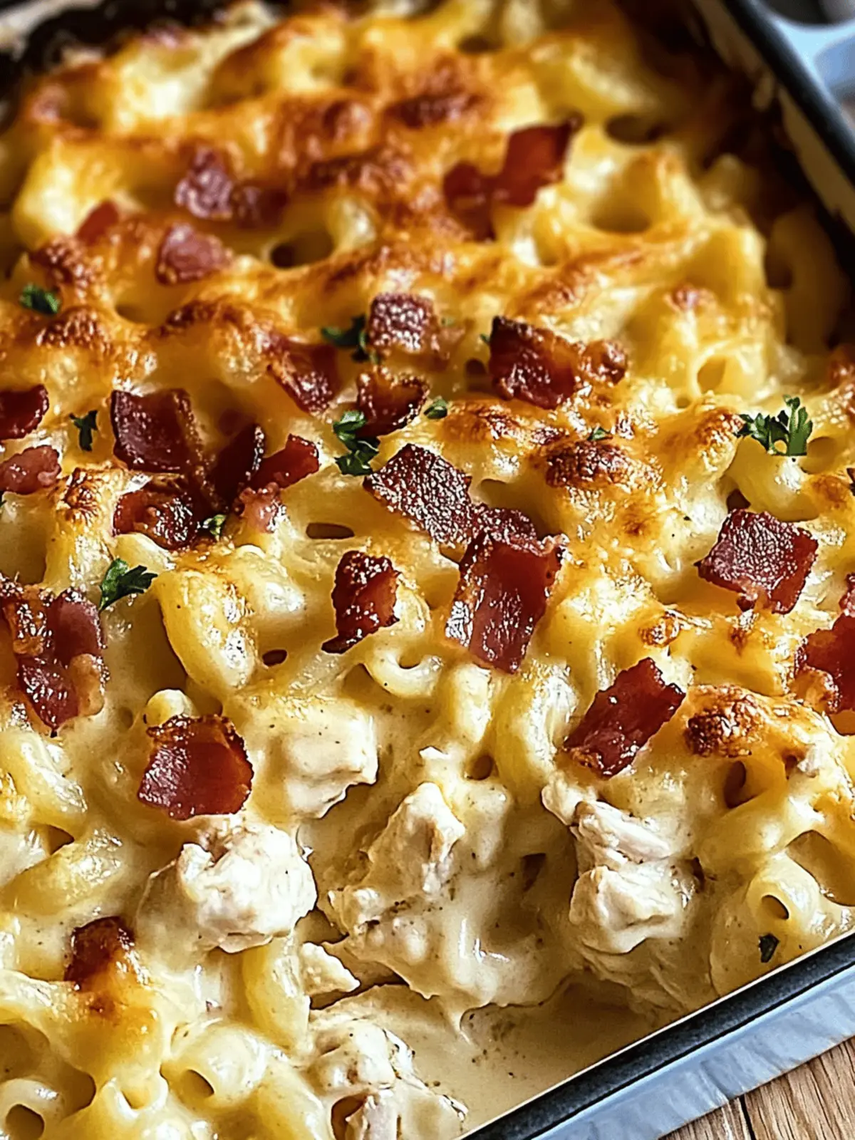 Creamy Chicken Turkey Bacon Ranch Mac and Cheese Casserole 4 Chicken Turkey Bacon Ranch Mac and Cheese Casserole
