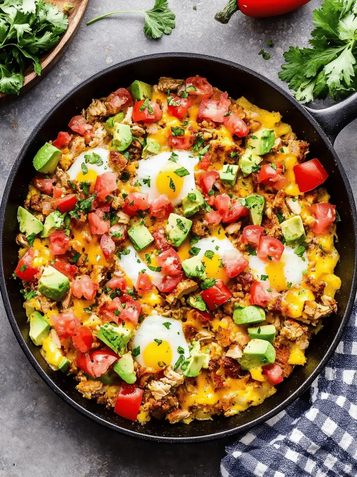 Southwest Turkey and Egg Breakfast Skillet: Healthy and Hearty! 5 Southwest Turkey and Egg Breakfast Skillet