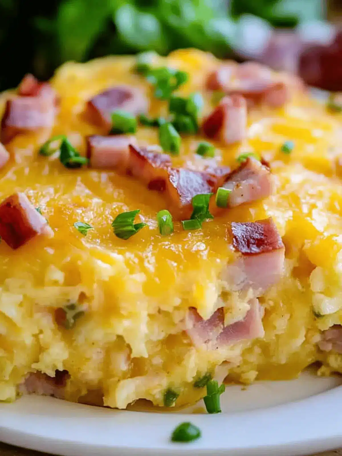 Cheesy Hashbrown Breakfast Casserole with Ham for Happy Mornings 4 Cheesy Hashbrown Breakfast Casserole with Ham