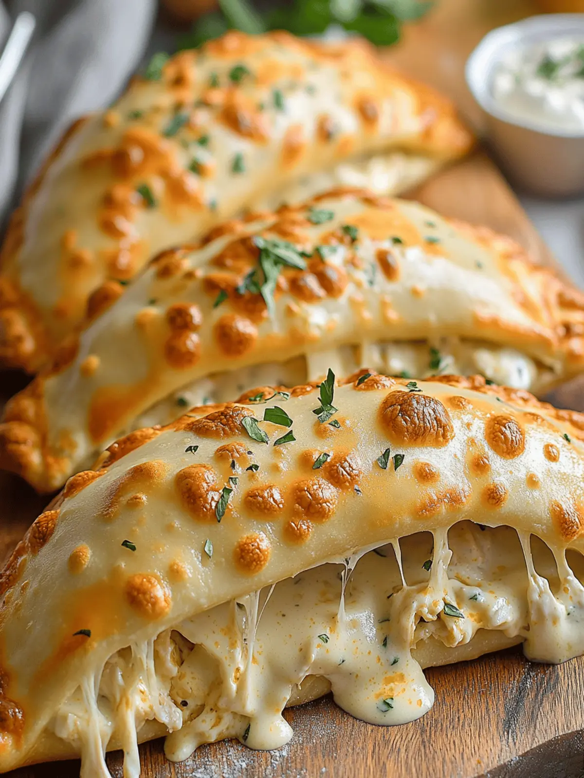 Crispy Chicken Alfredo Air Fryer Calzones with Homemade Sauce 4 Chicken Alfredo Air Fryer Calzones with Homemade Alfredo Sauce