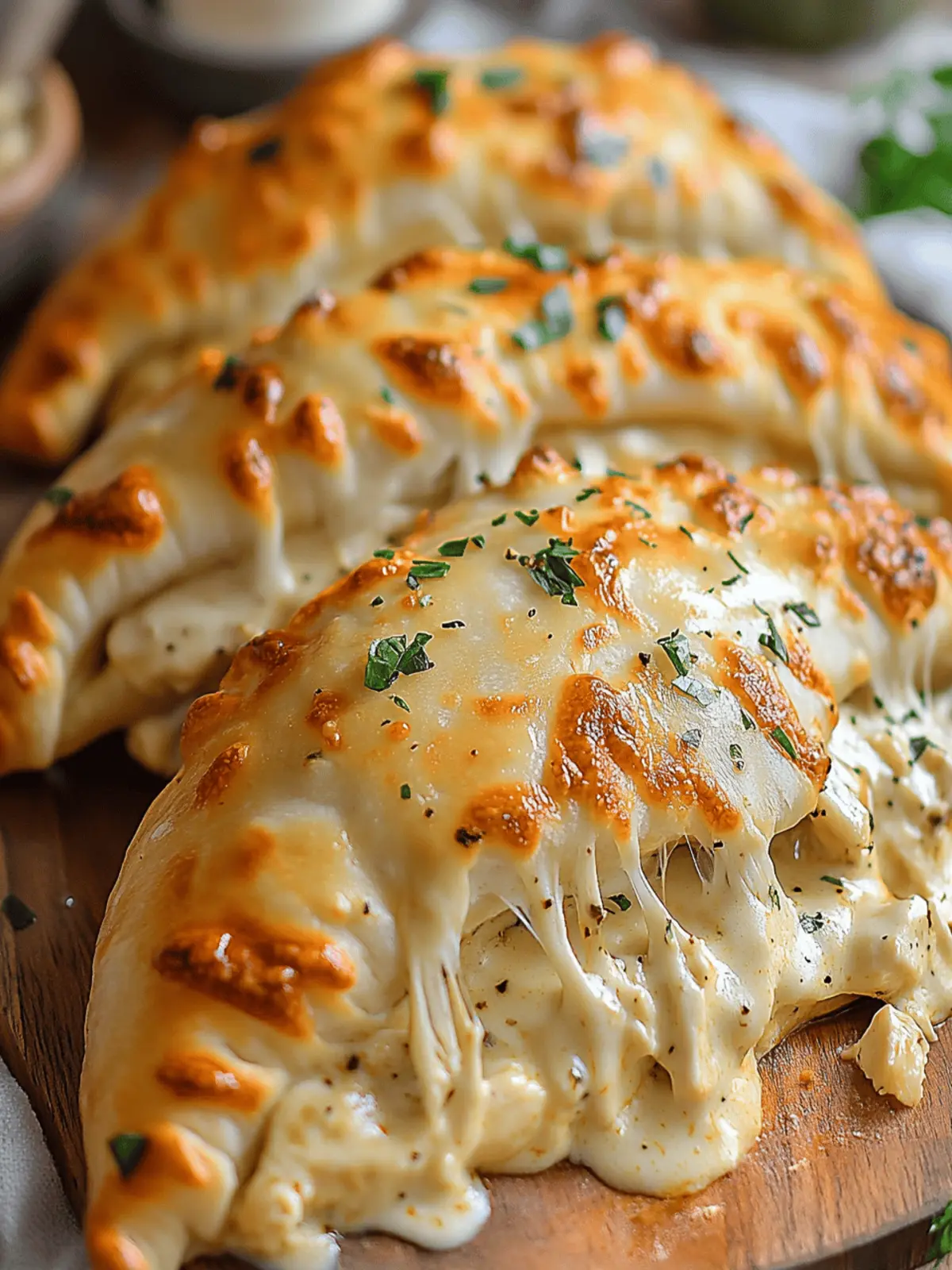 Crispy Chicken Alfredo Air Fryer Calzones with Homemade Sauce 5 Chicken Alfredo Air Fryer Calzones with Homemade Alfredo Sauce